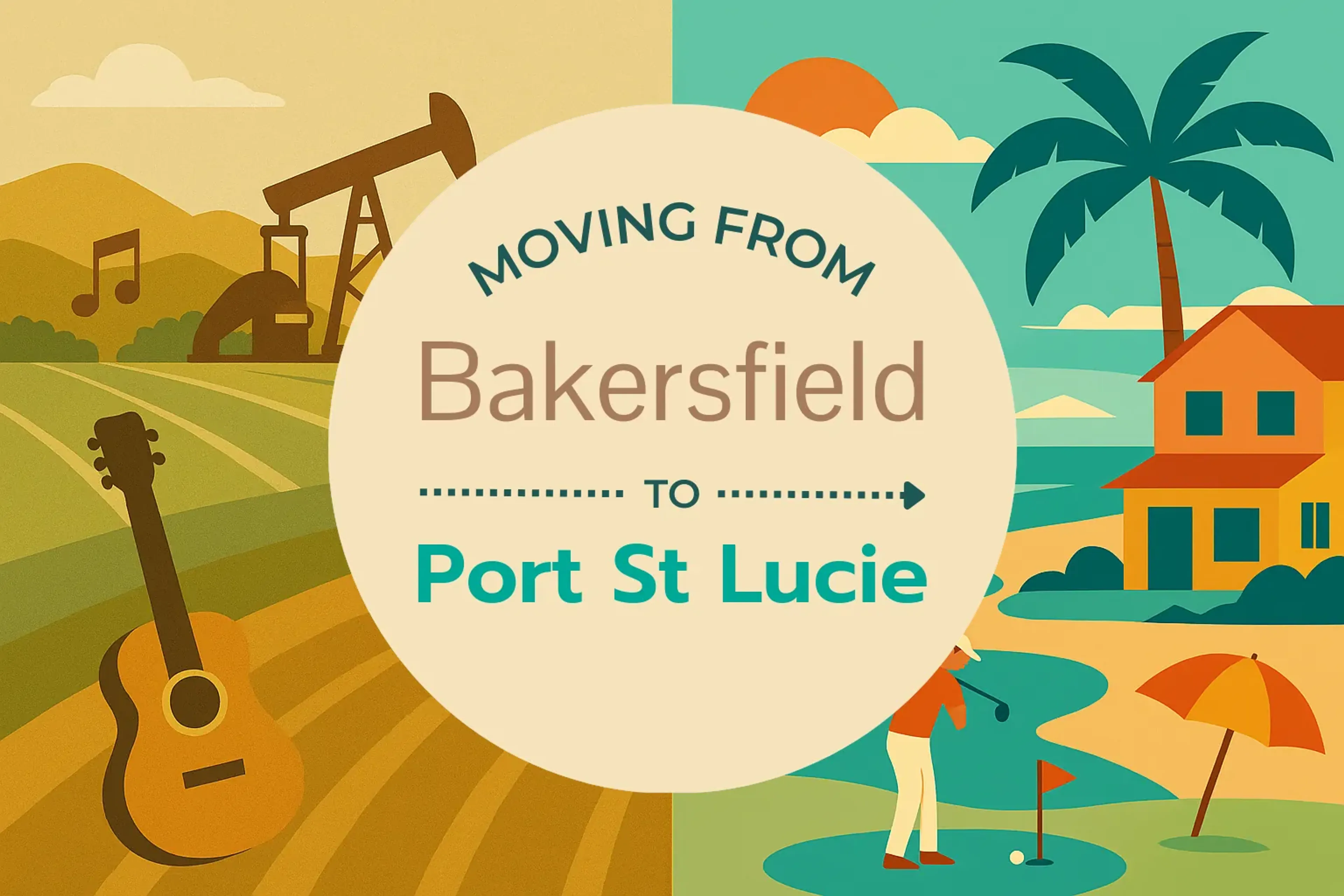 Side-by-side comparison of Bakersfield to Port St. Lucie moving companies