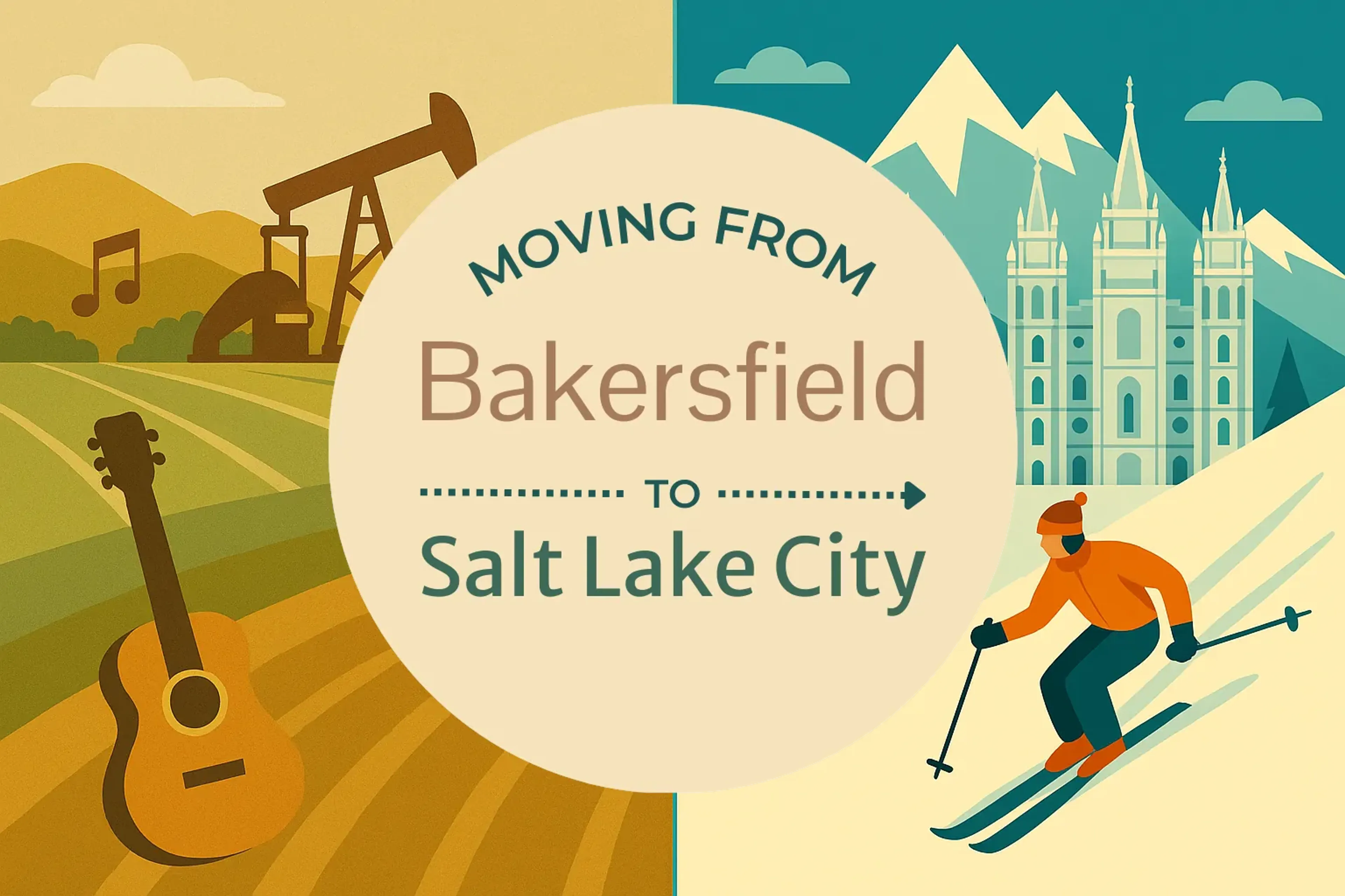Side-by-side comparison of Bakersfield to Salt Lake City moving companies