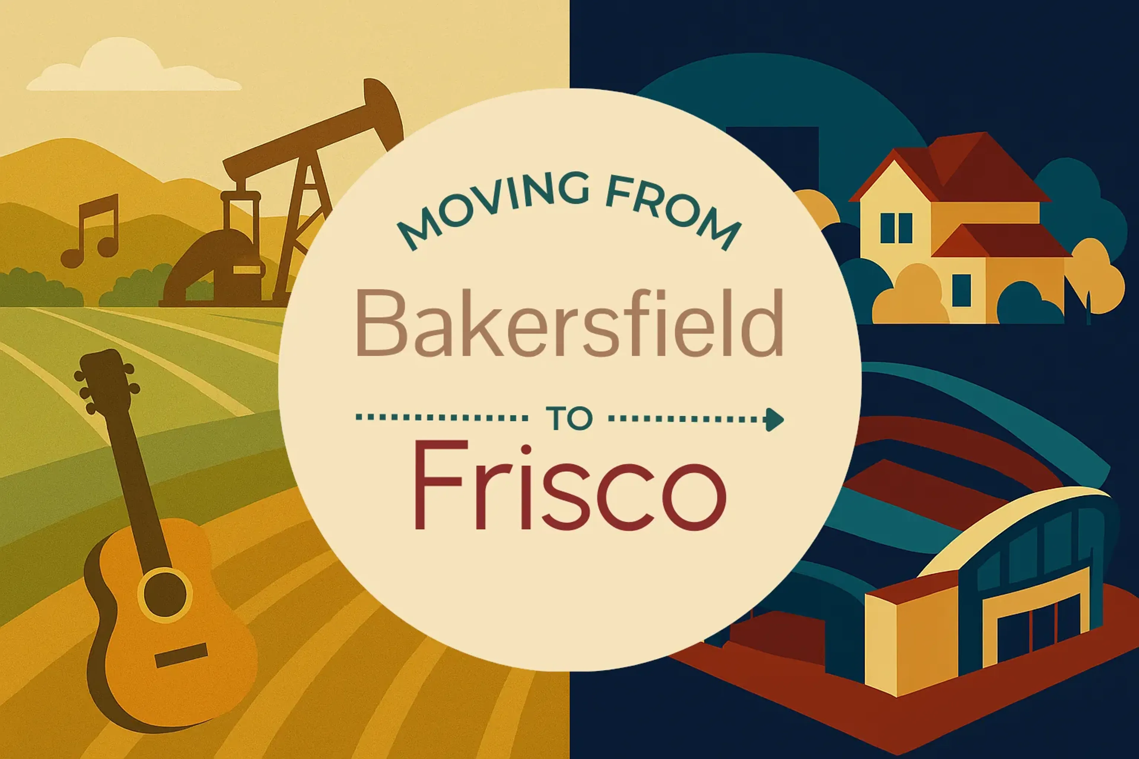 Side-by-side comparison of Bakersfield to Frisco moving companies
