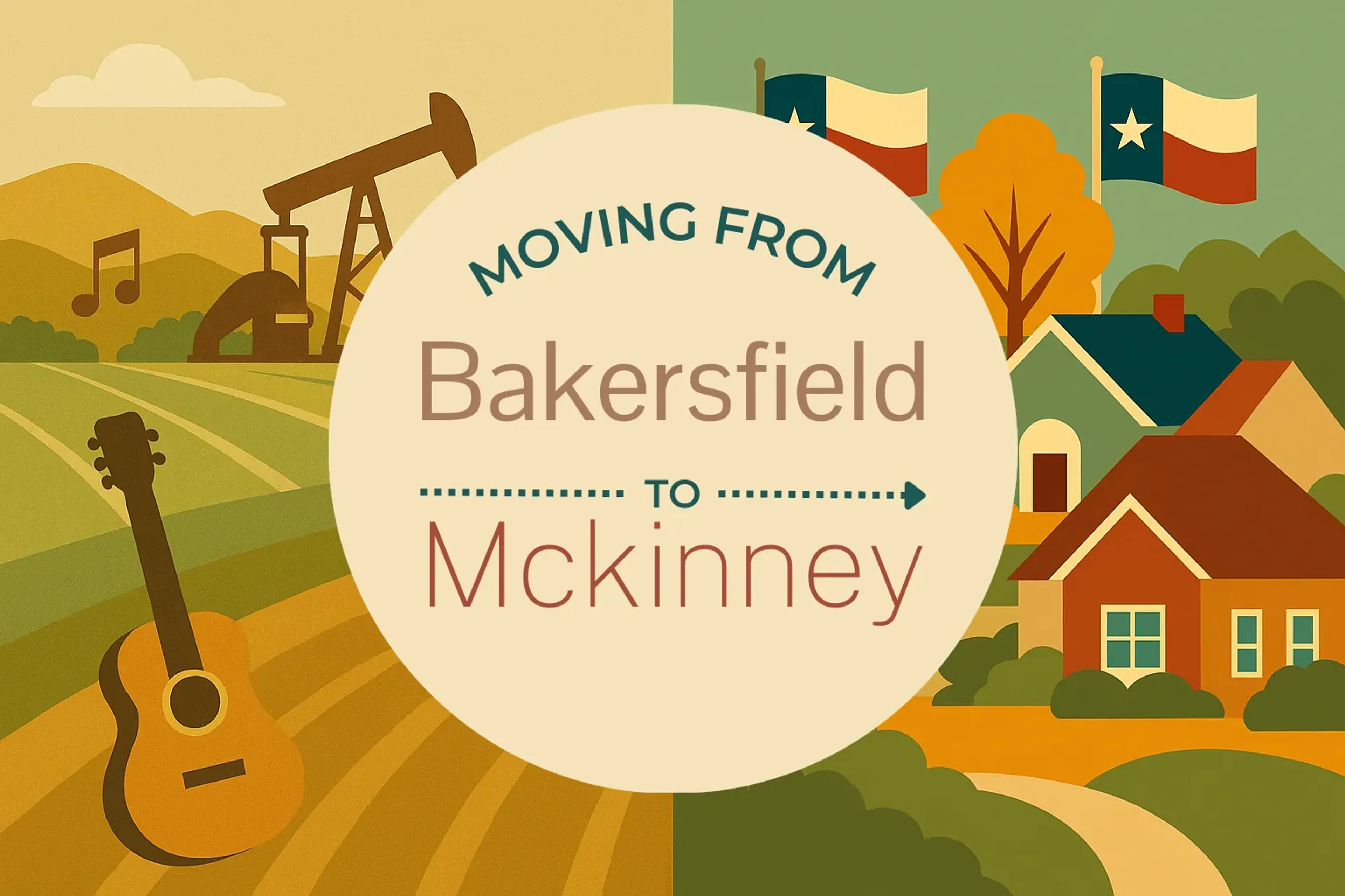 Side-by-side comparison of Bakersfield to Mckinney moving companies