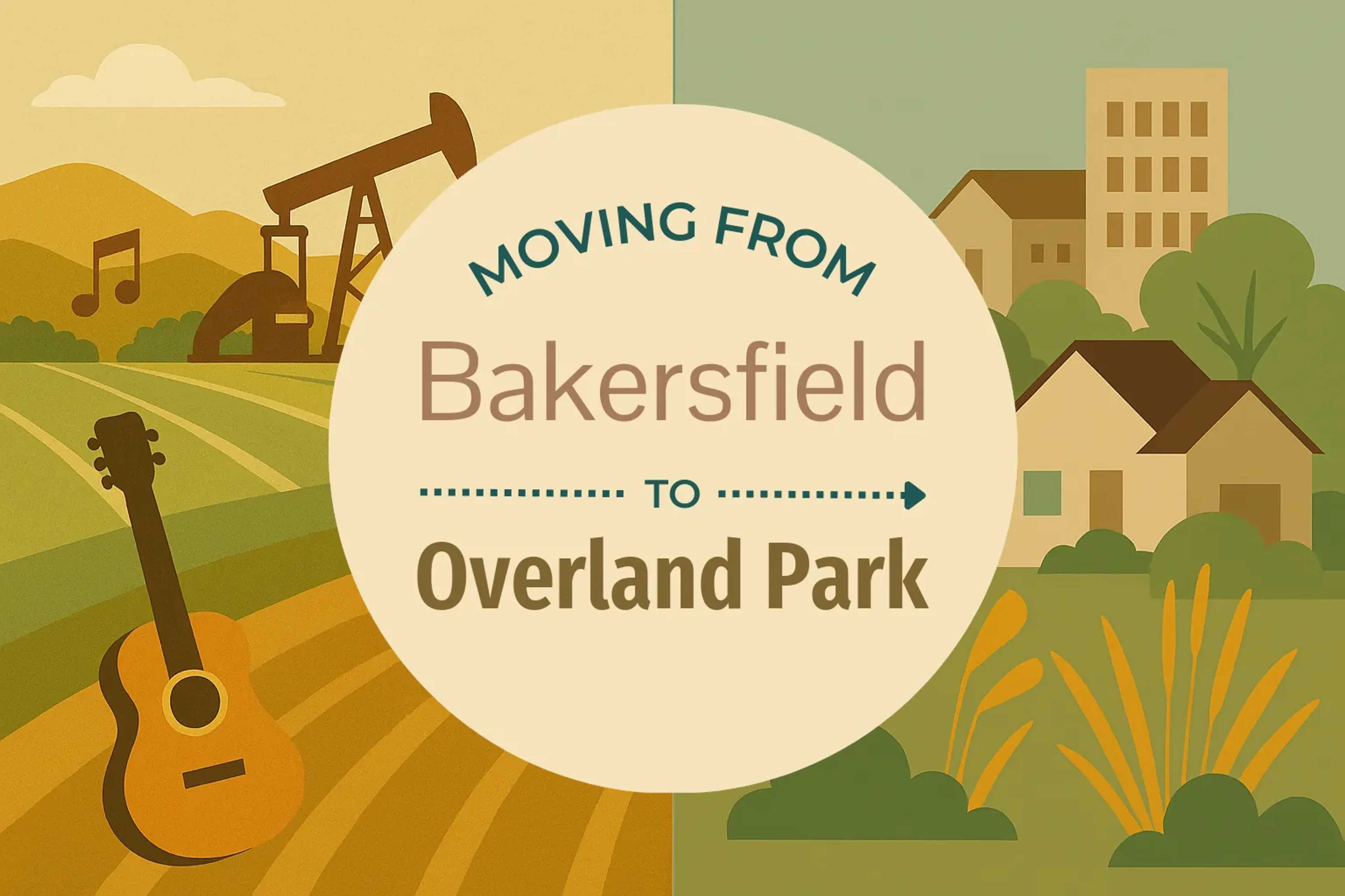 Side-by-side comparison of Bakersfield to Overland Park moving companies
