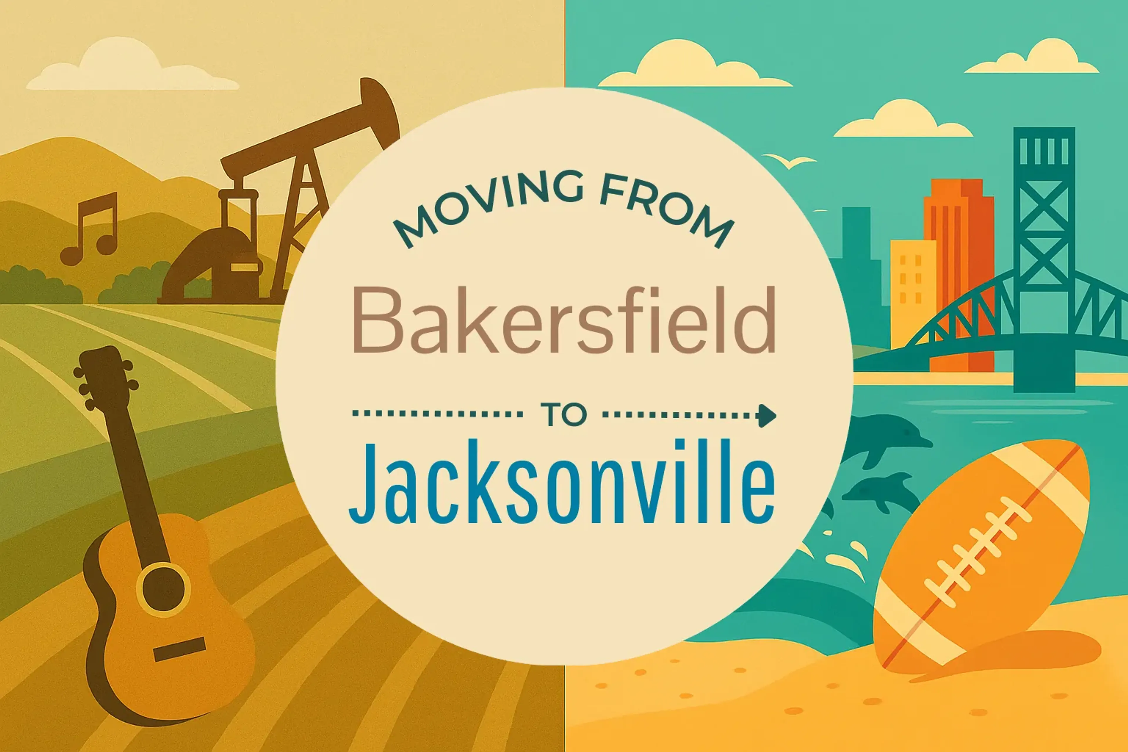 Side-by-side comparison of Bakersfield to Jacksonville moving companies
