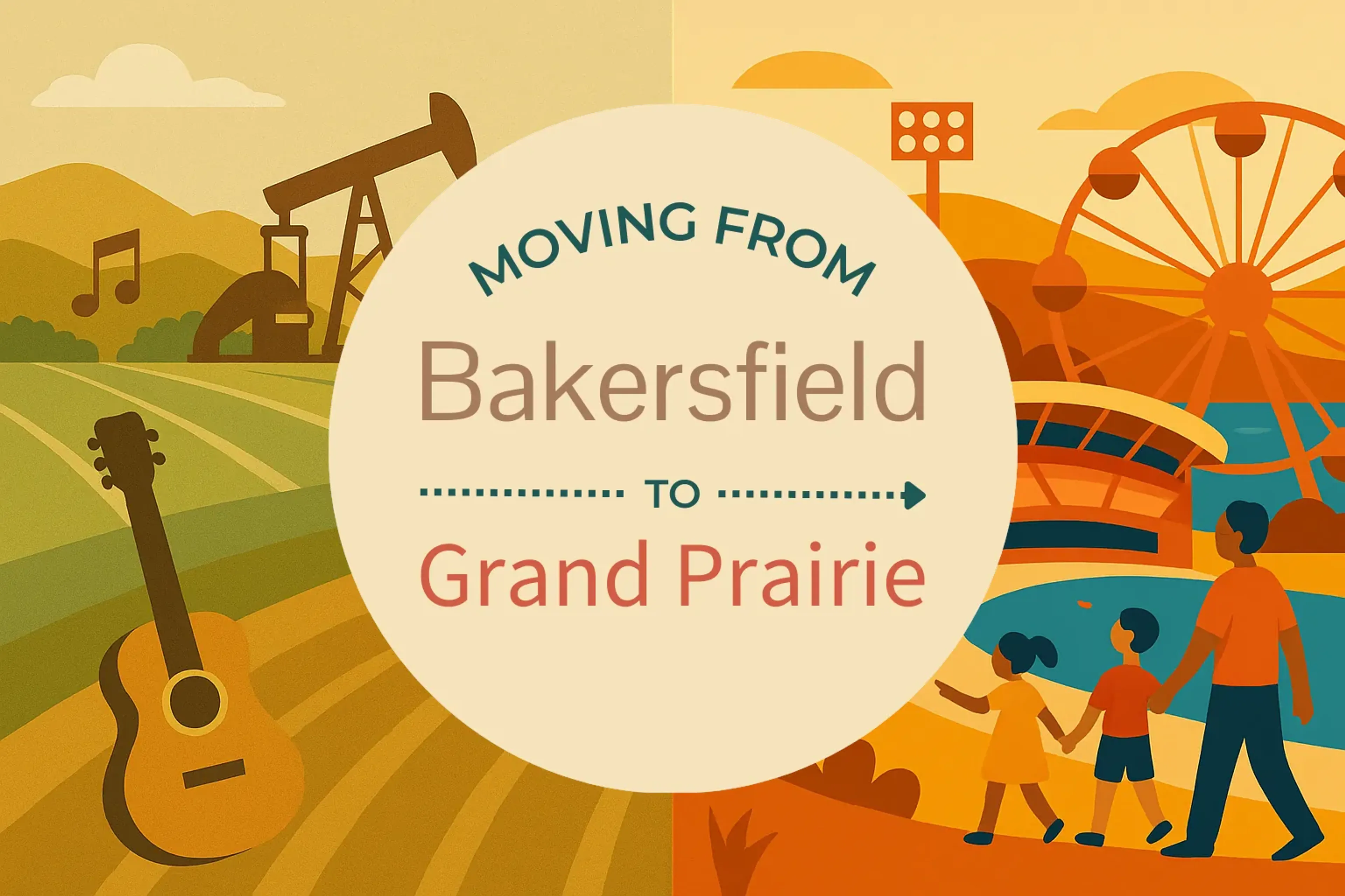 Side-by-side comparison of Bakersfield to Grand Prairie moving companies