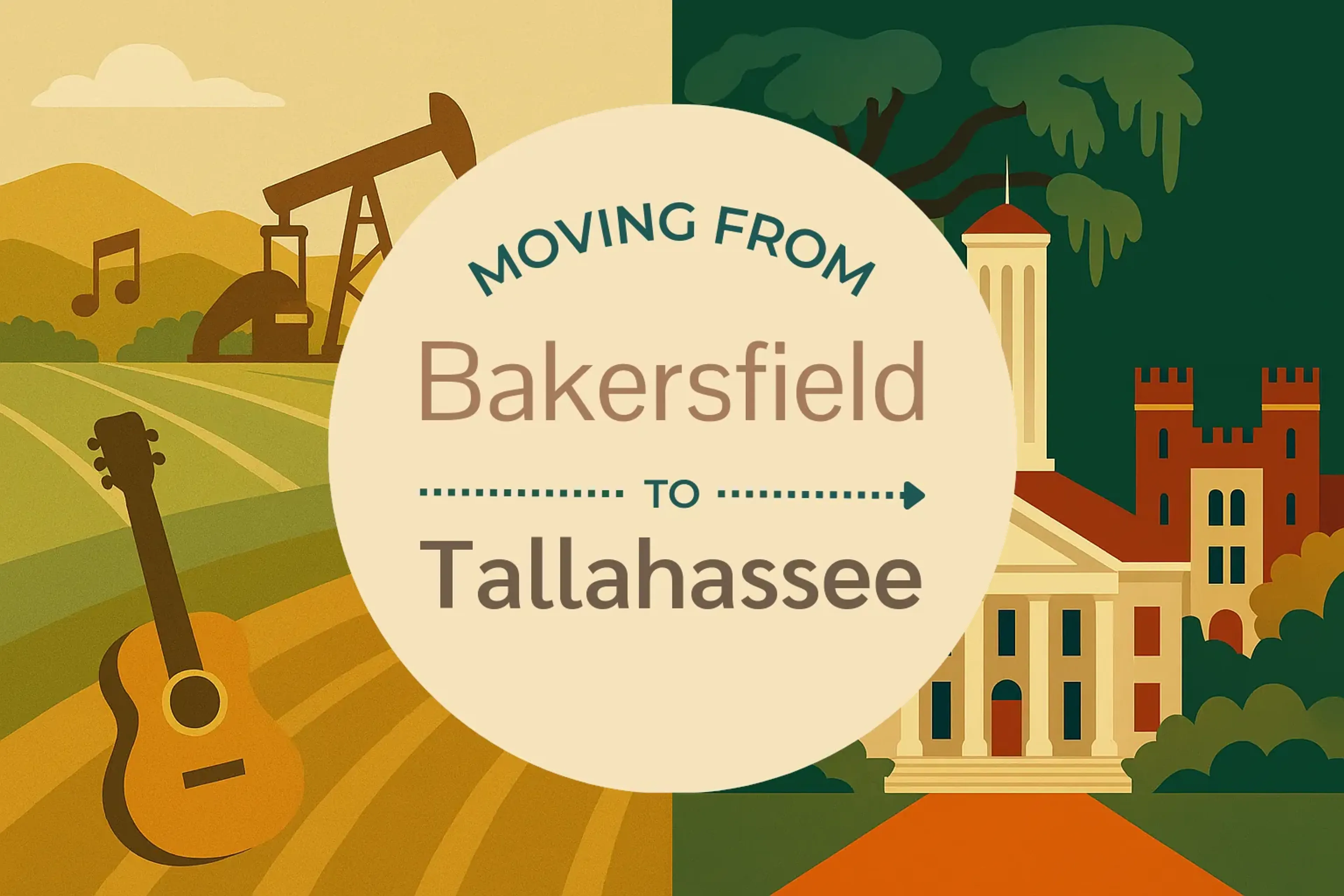 Side-by-side comparison of Bakersfield to Tallahassee moving companies