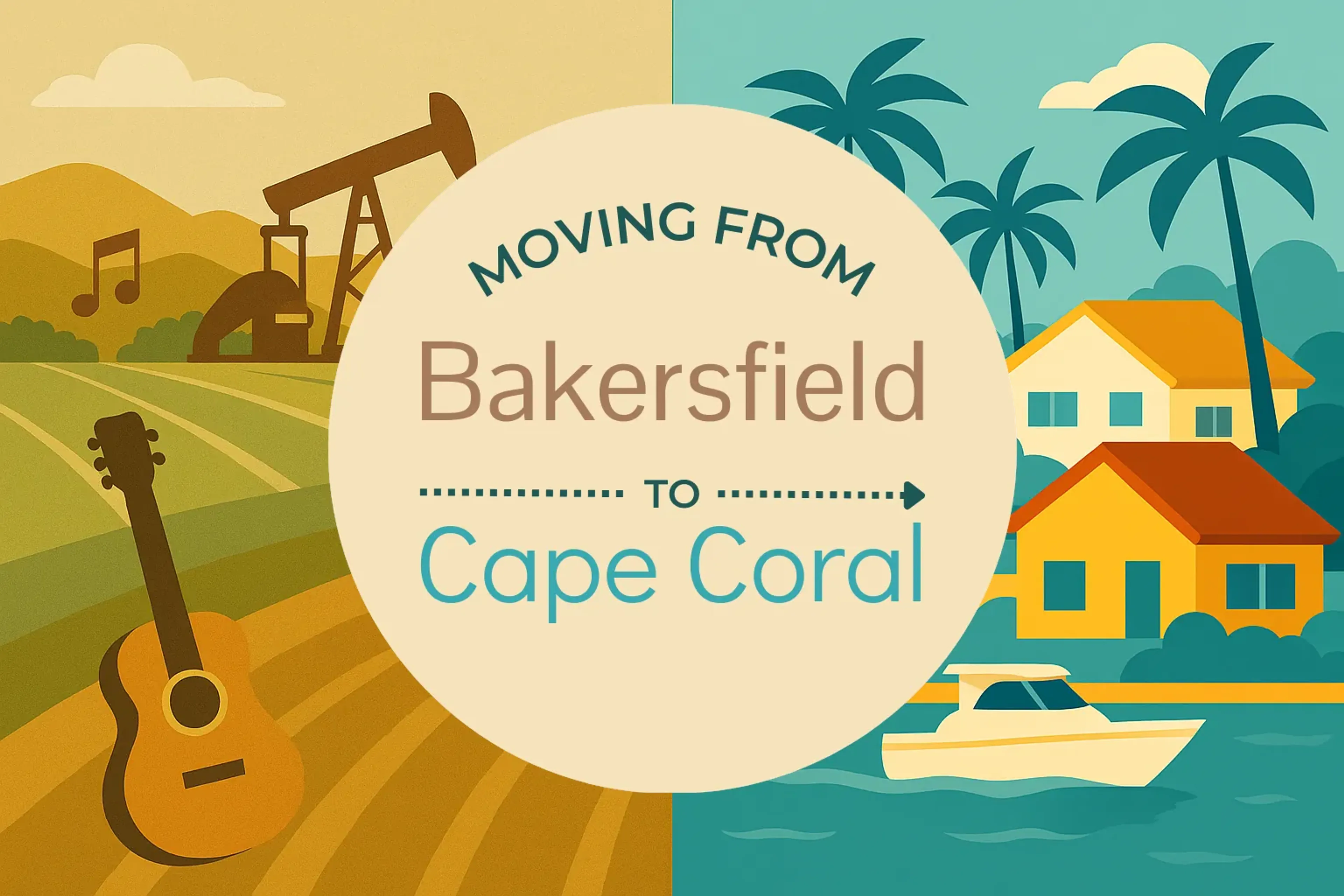 Side-by-side comparison of Bakersfield to Cape Coral moving companies