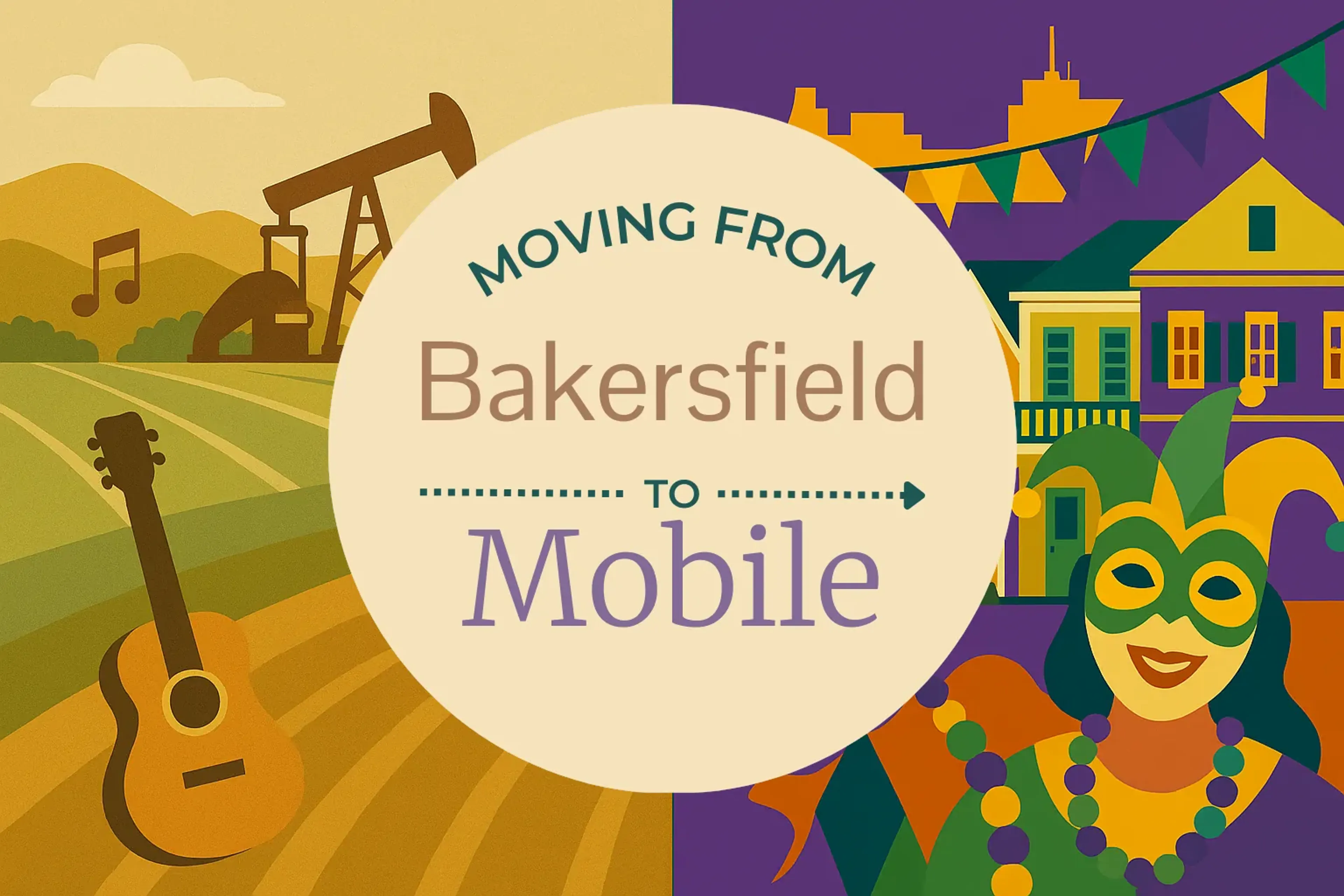 Side-by-side comparison of Bakersfield to Mobile moving companies