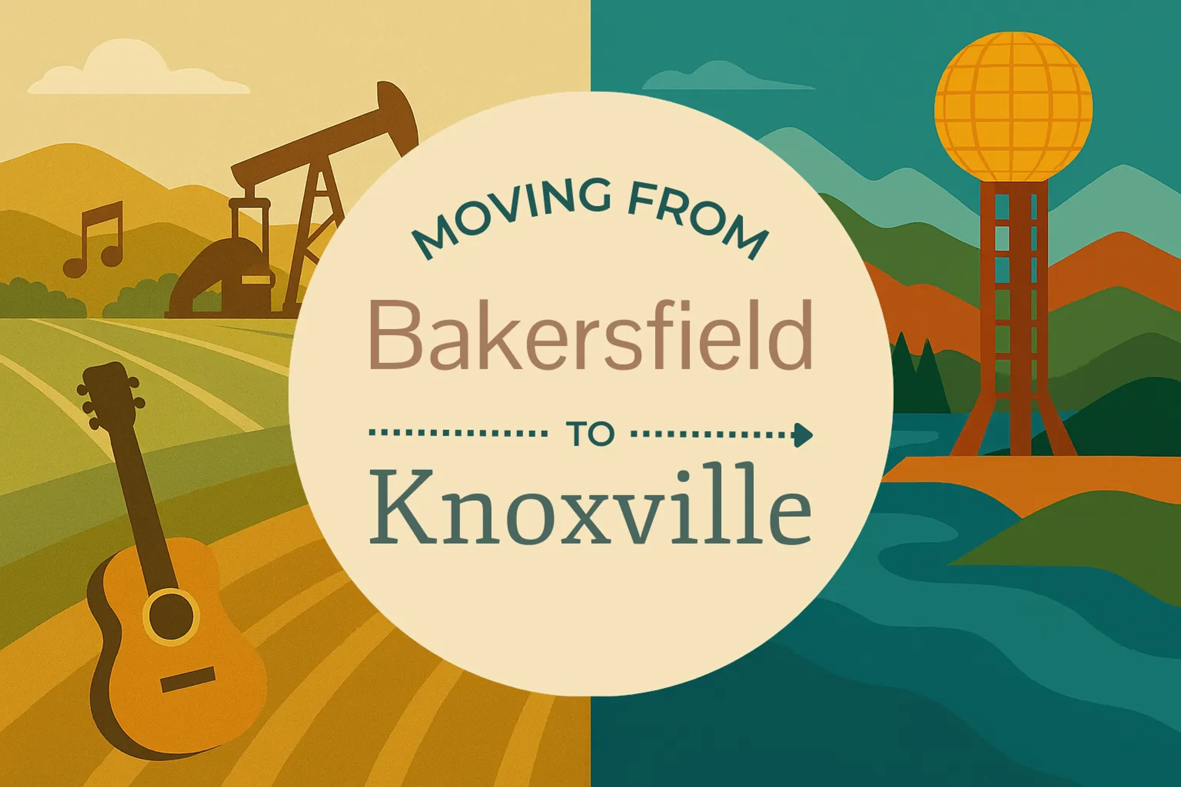 Side-by-side comparison of Bakersfield to Knoxville moving companies