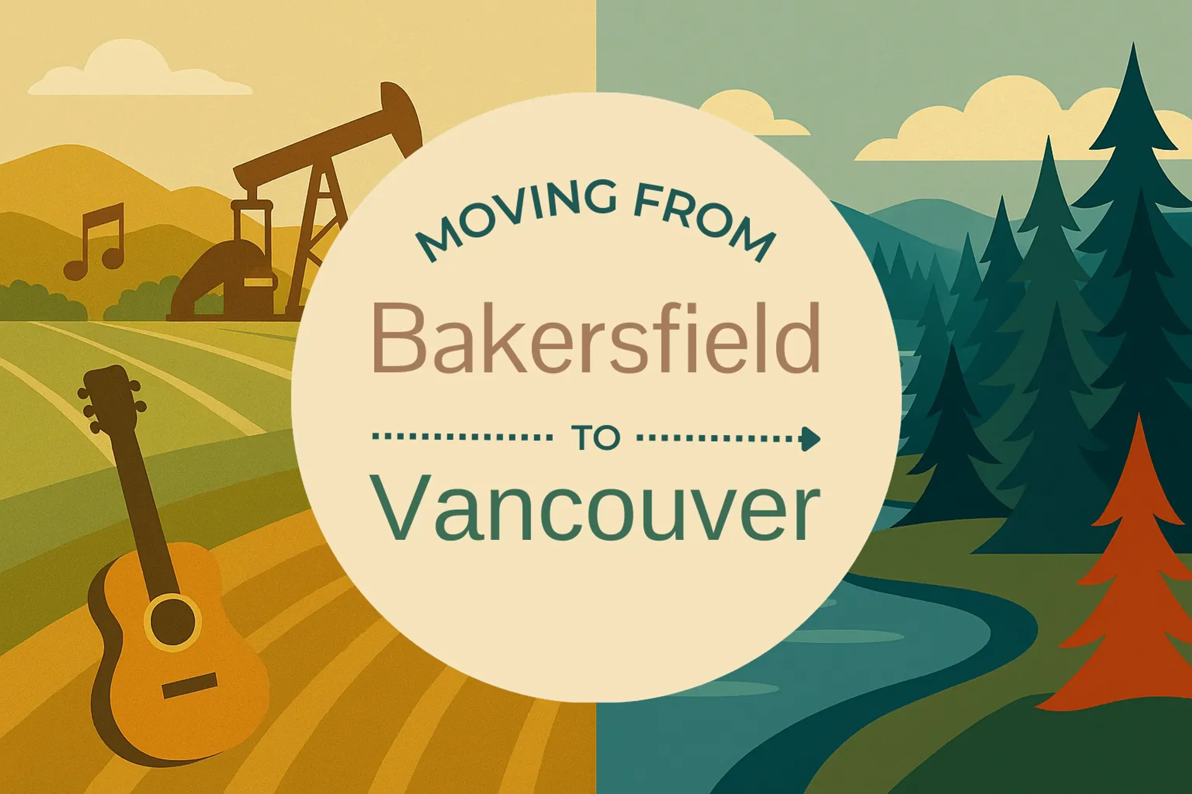 Side-by-side comparison of Bakersfield to Vancouver moving companies