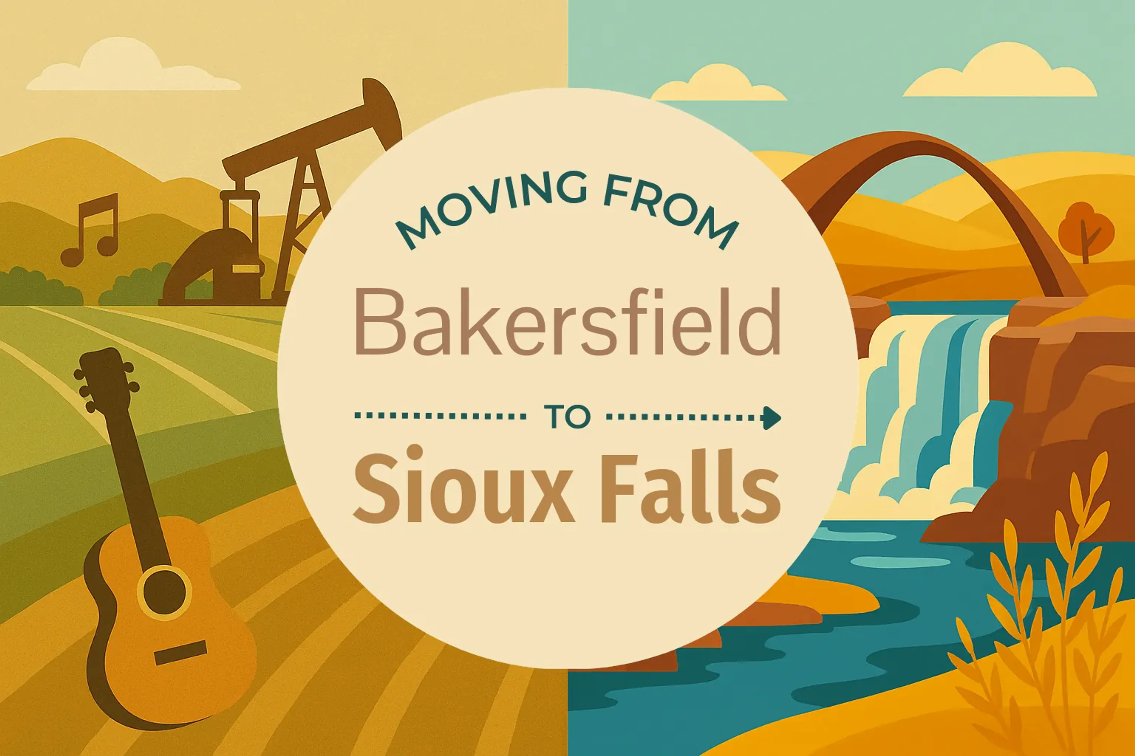 Side-by-side comparison of Bakersfield to Sioux Falls moving companies