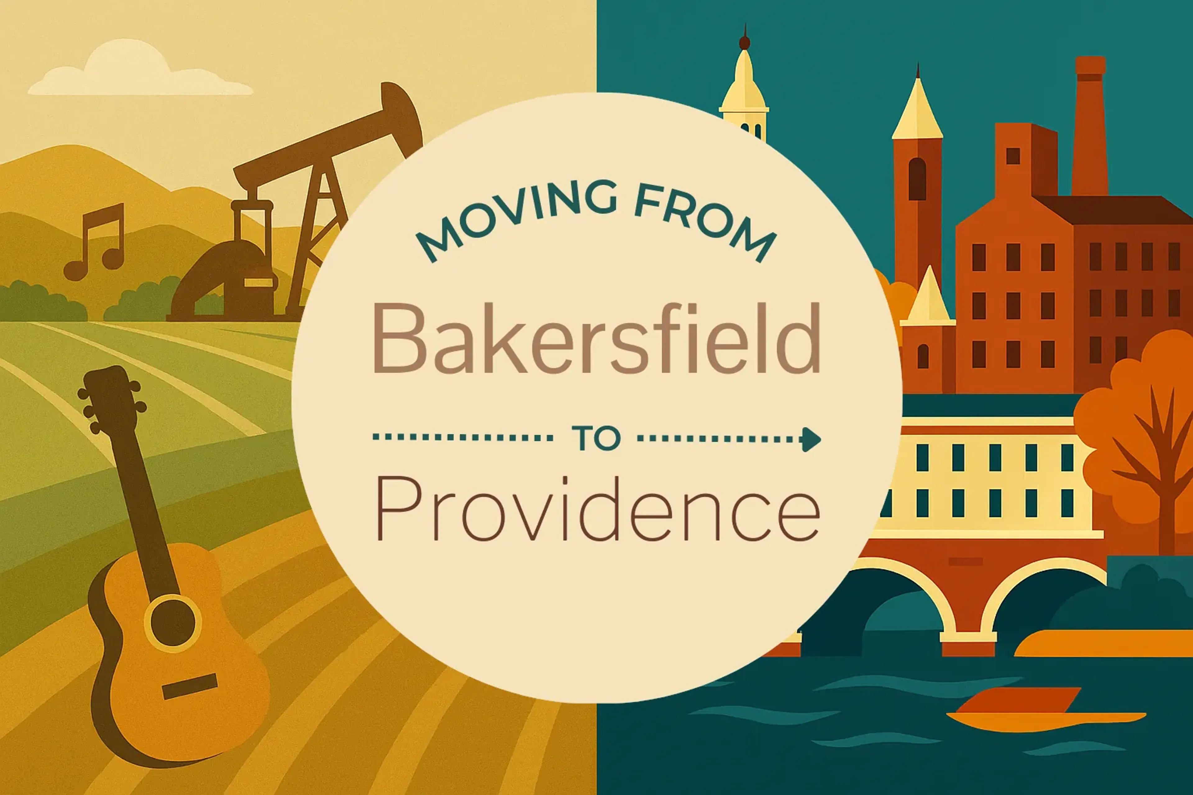 Side-by-side comparison of Bakersfield to Providence moving companies
