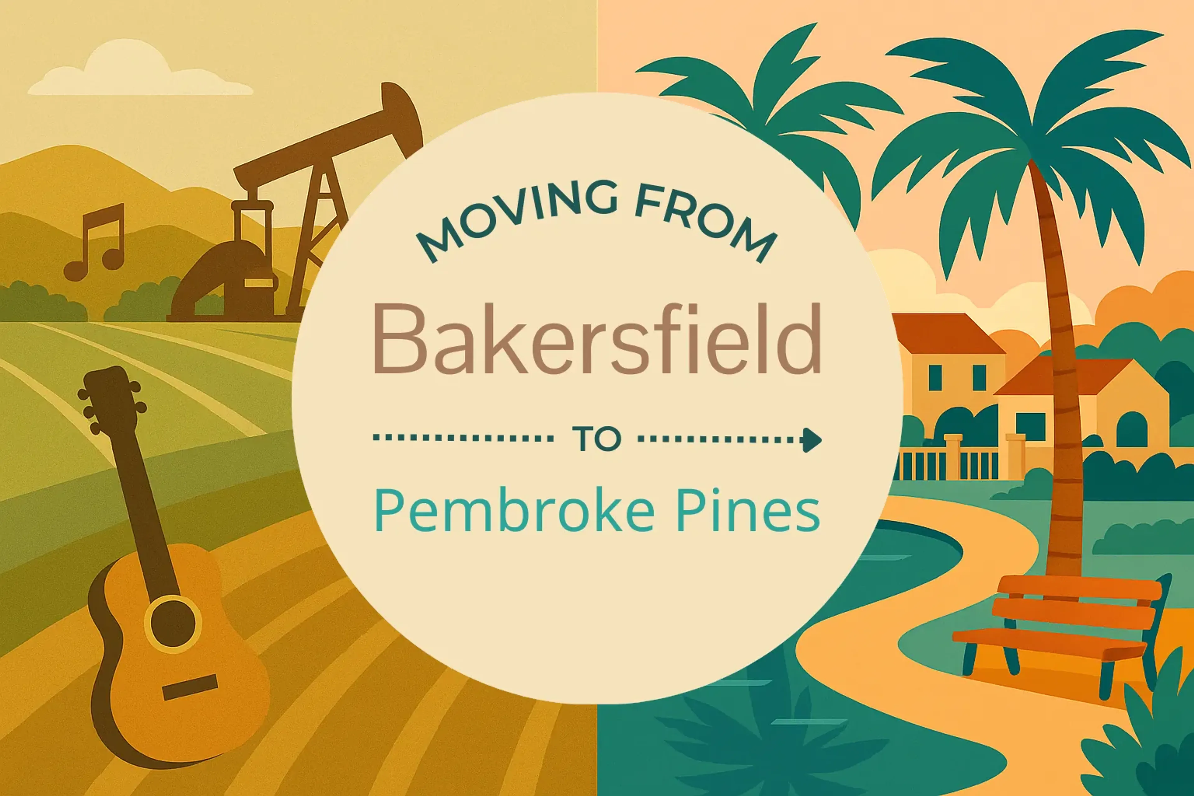 Side-by-side comparison of Bakersfield to Pembroke Pines moving companies