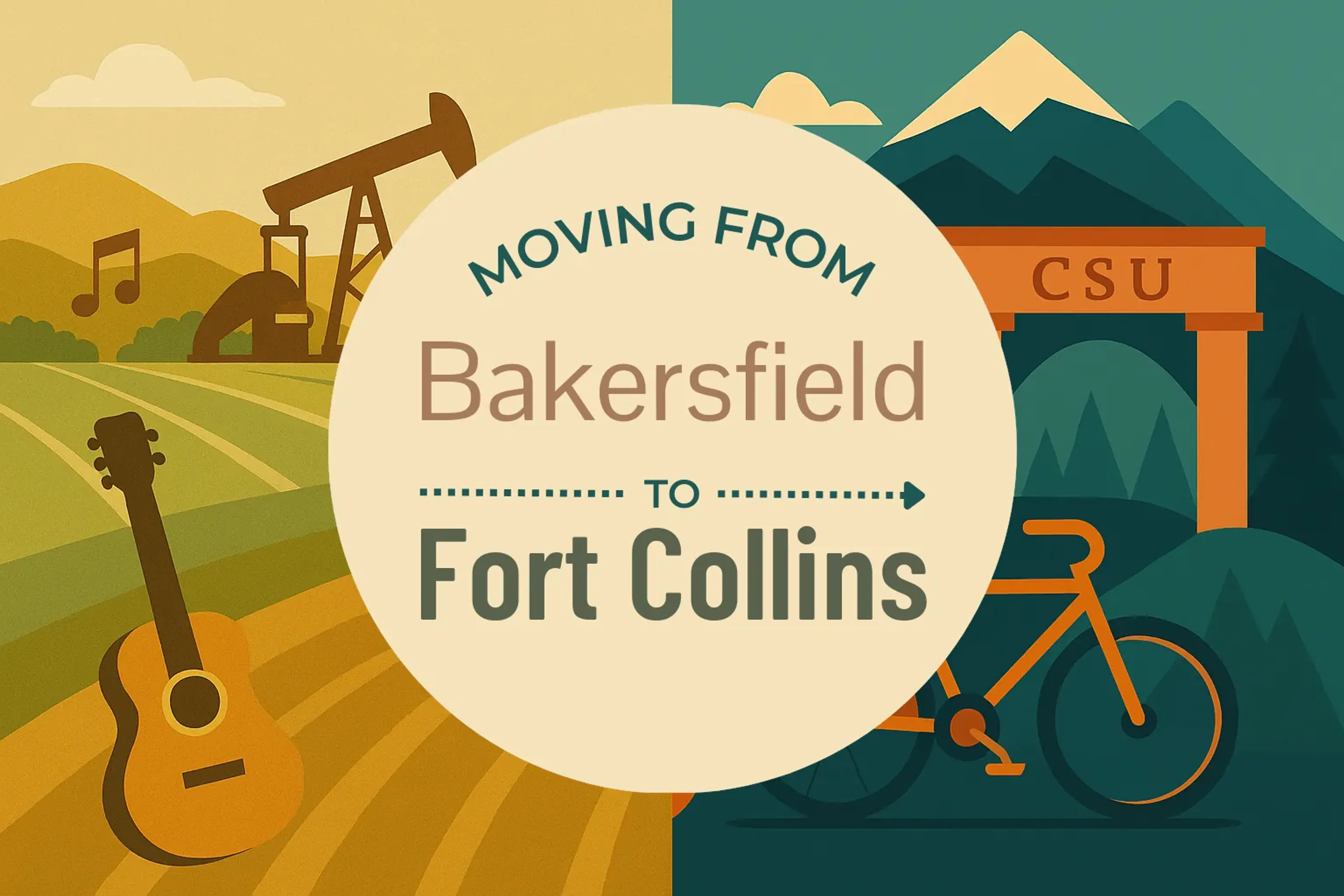 Side-by-side comparison of Bakersfield to Fort Collins moving companies