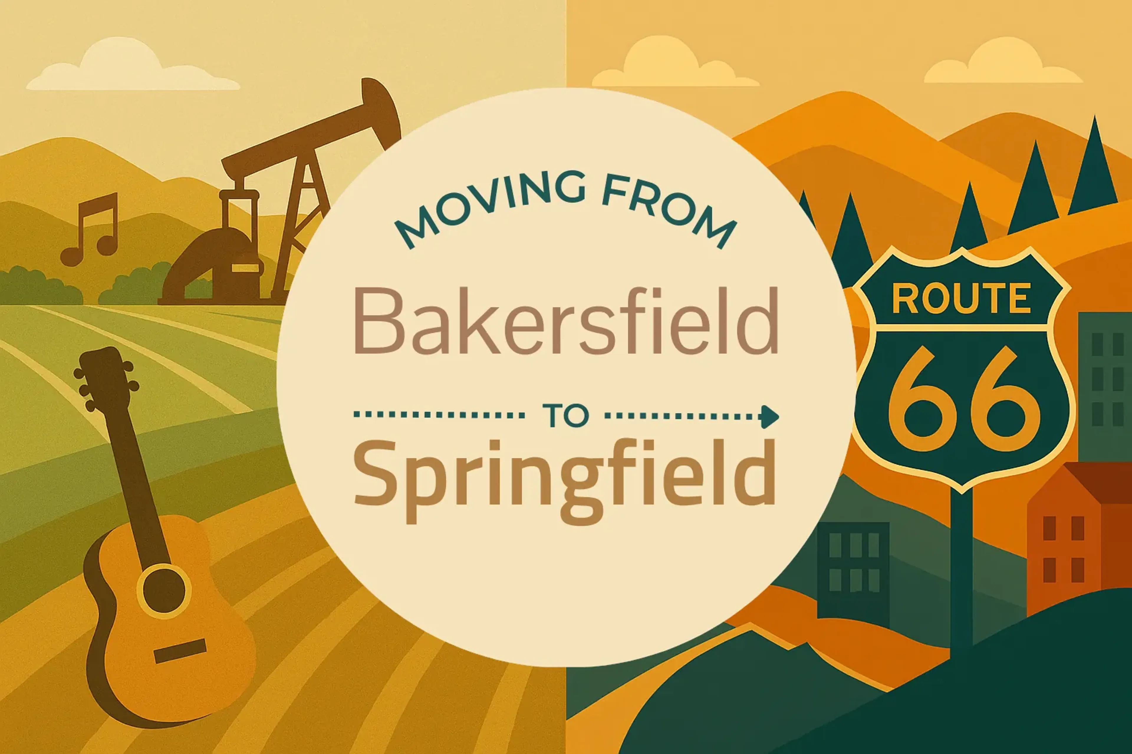 Side-by-side comparison of Bakersfield to Springfield moving companies