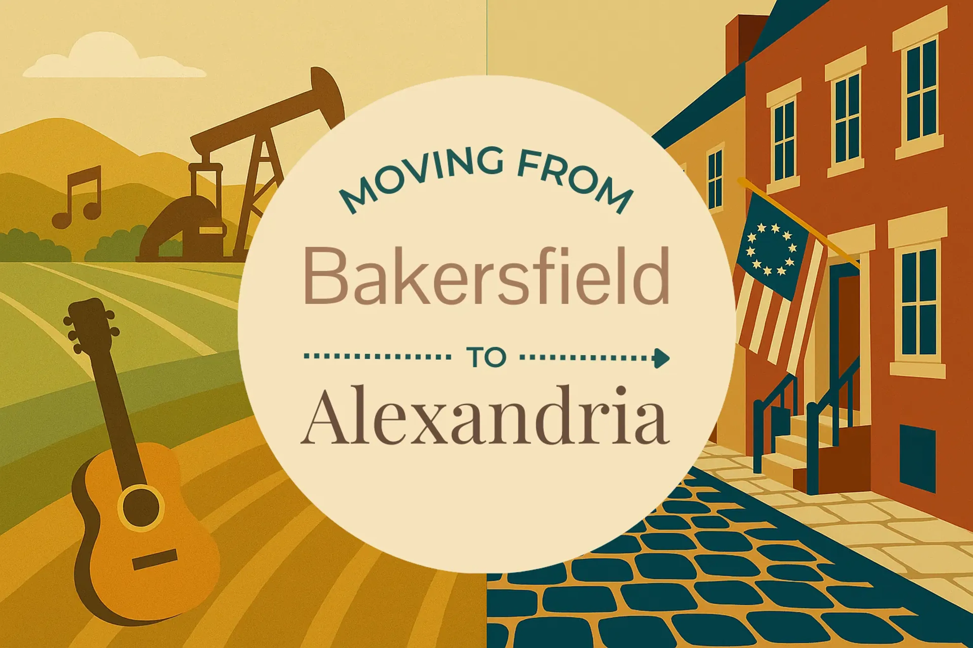 Side-by-side comparison of Bakersfield to Alexandria moving companies