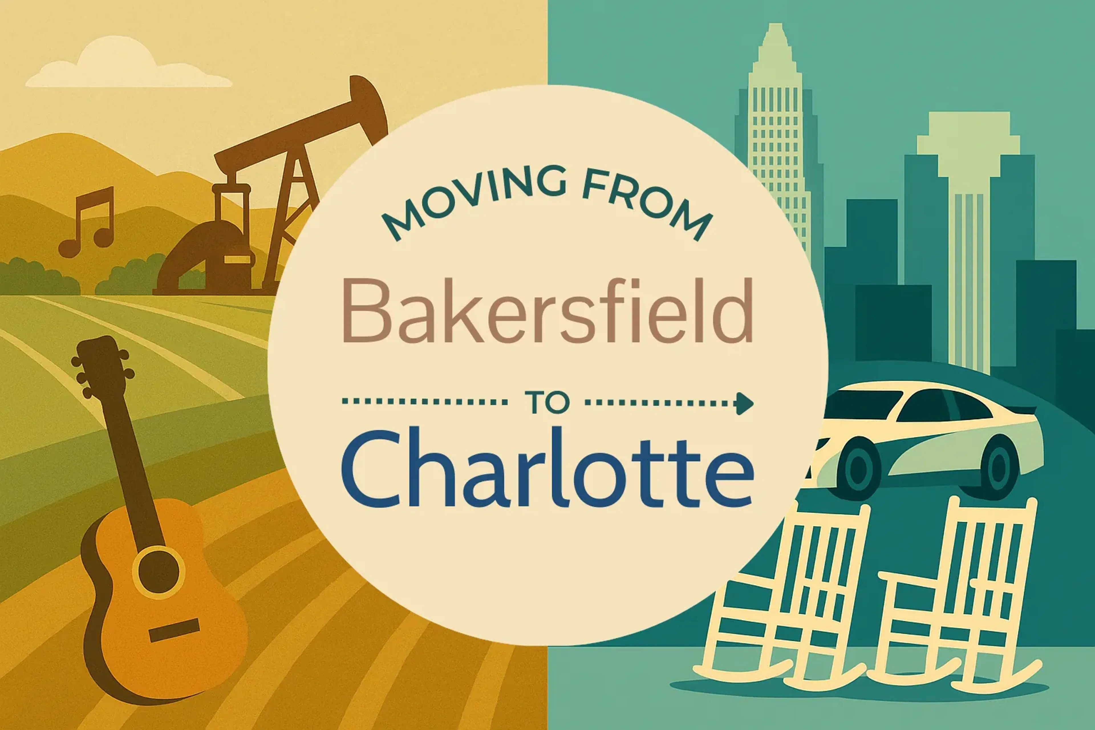 Side-by-side comparison of Bakersfield to Charlotte moving companies