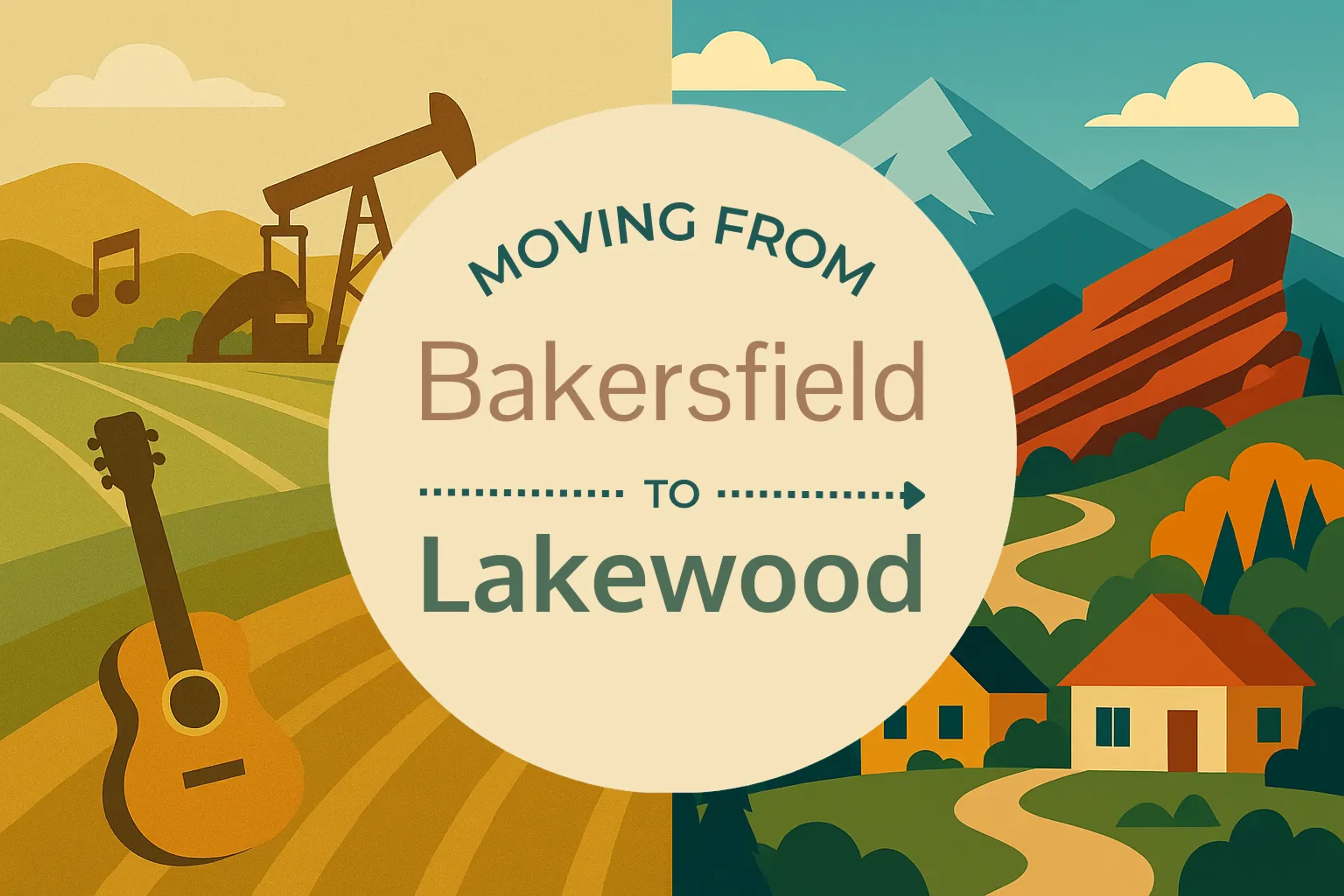 Side-by-side comparison of Bakersfield to Lakewood moving companies