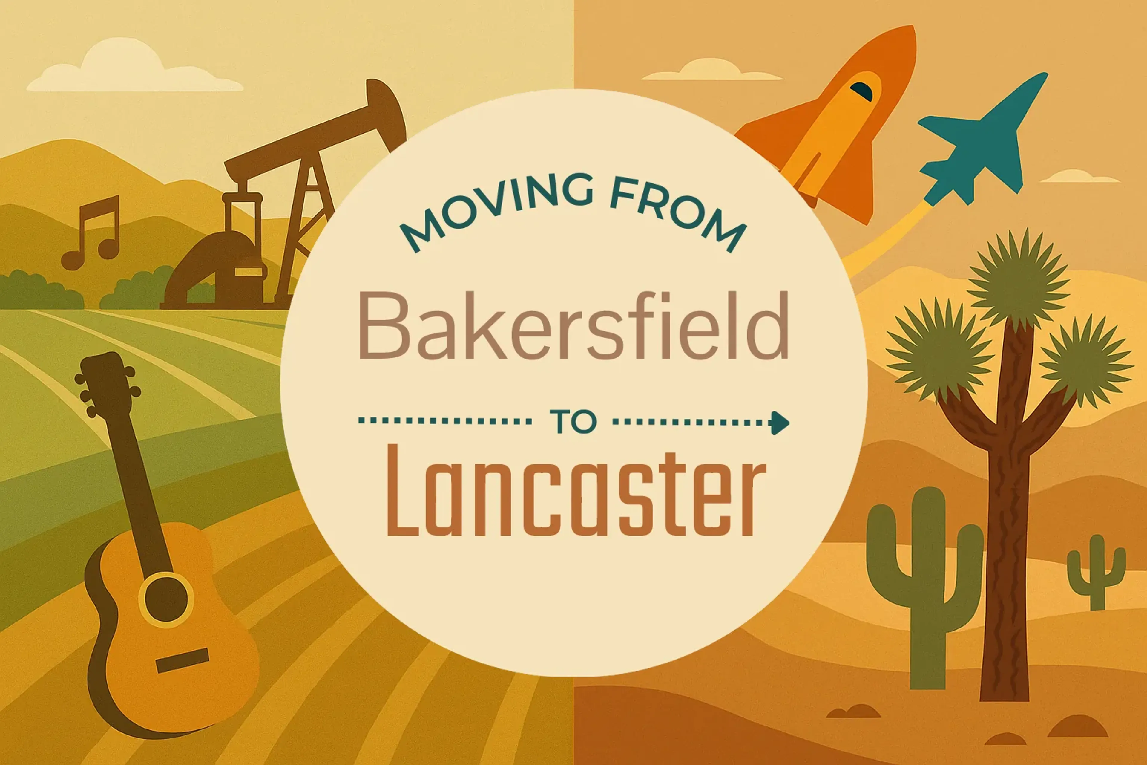 Side-by-side comparison of Bakersfield to Lancaster moving companies