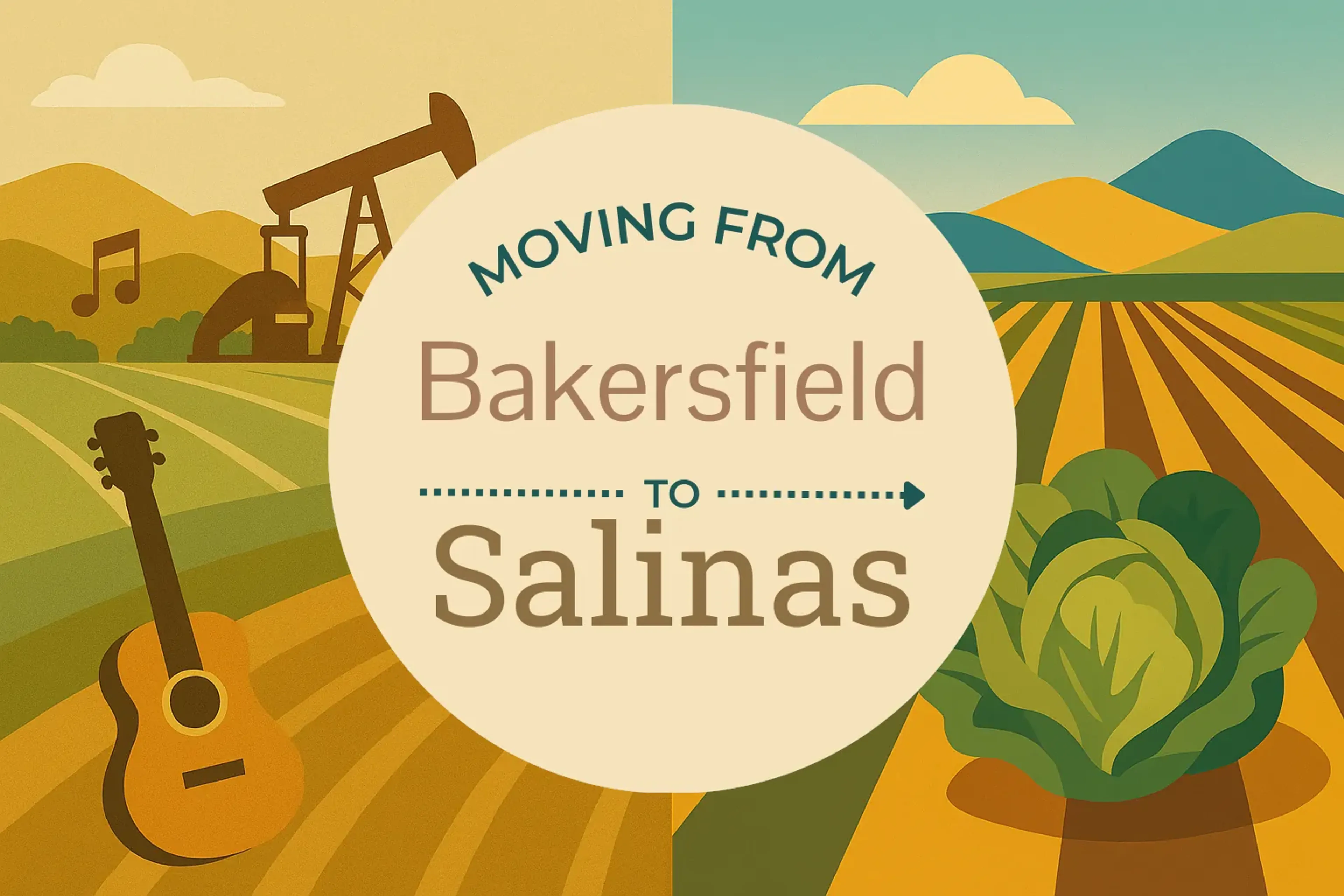 Side-by-side comparison of Bakersfield to Salinas moving companies