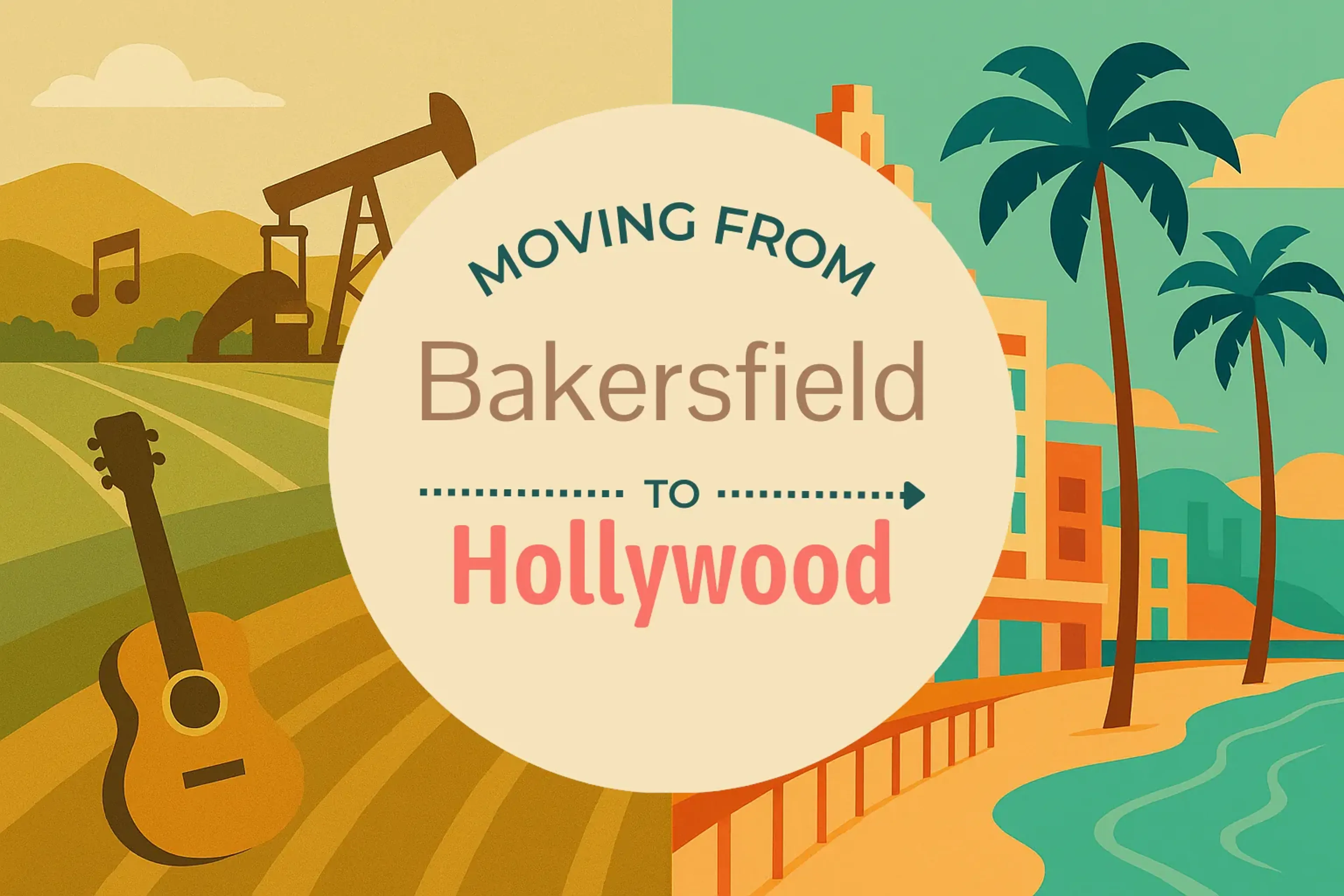 Side-by-side comparison of Bakersfield to Hollywood moving companies