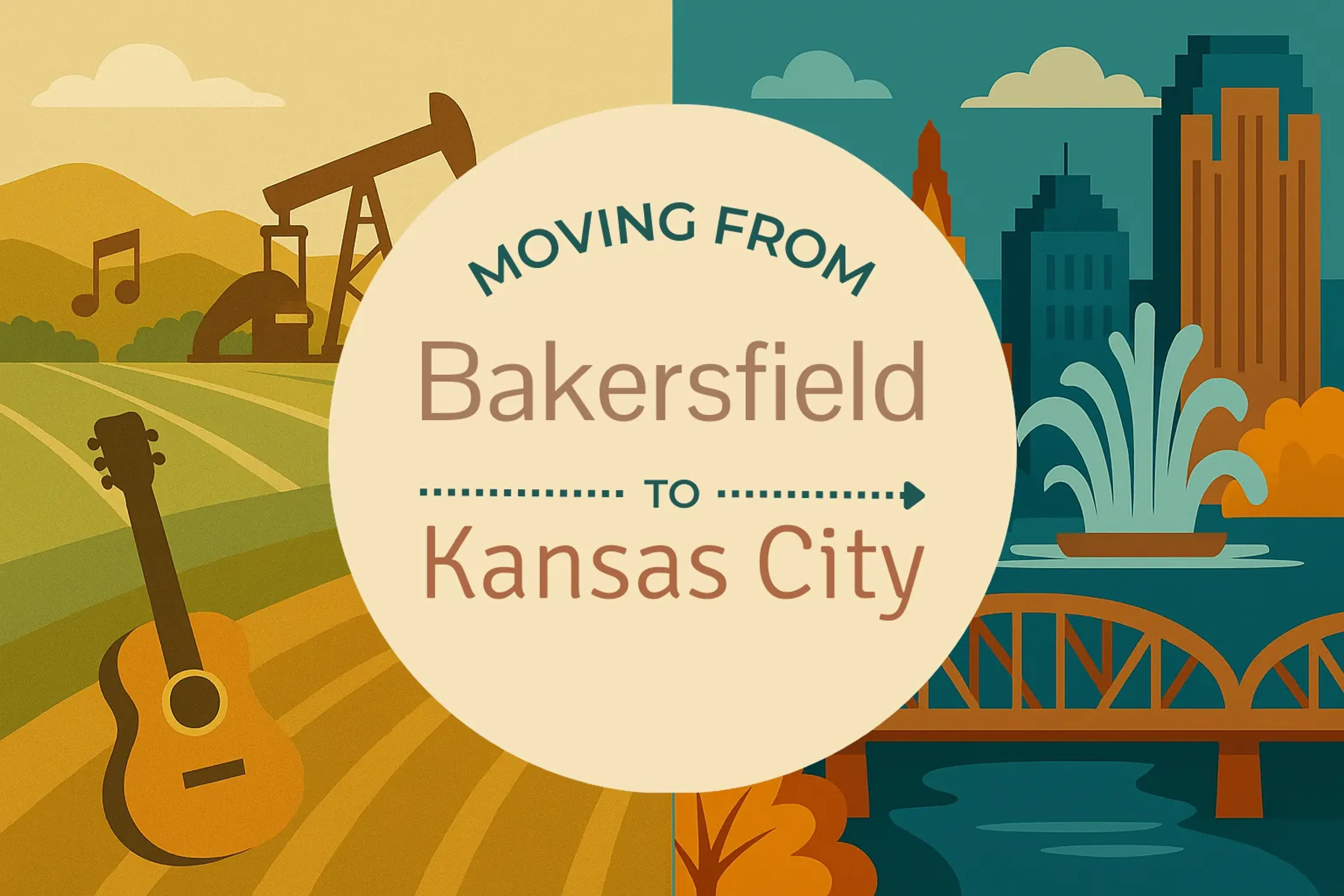 Side-by-side comparison of Bakersfield to Kansas City moving companies