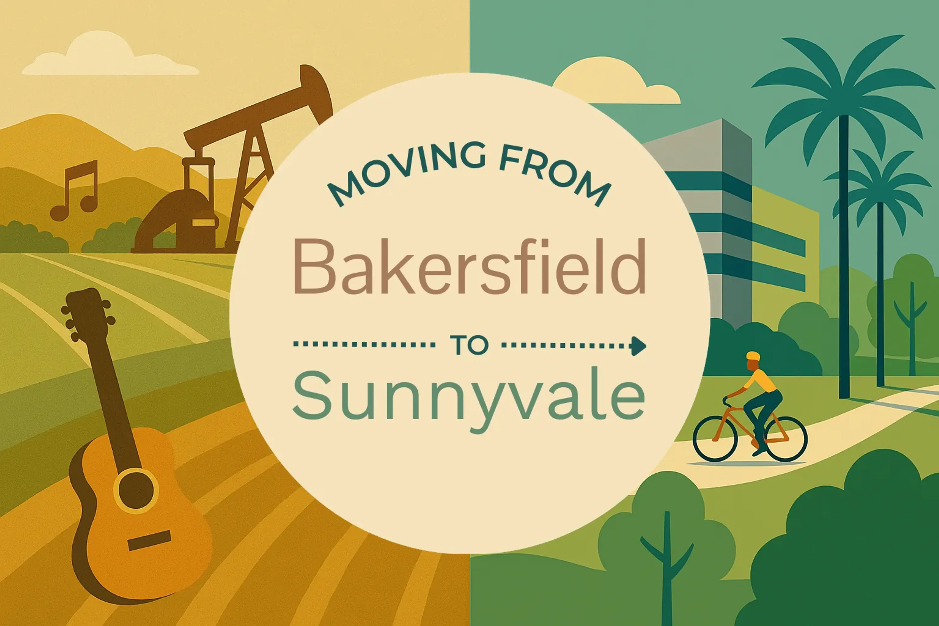 Side-by-side comparison of Bakersfield to Sunnyvale moving companies