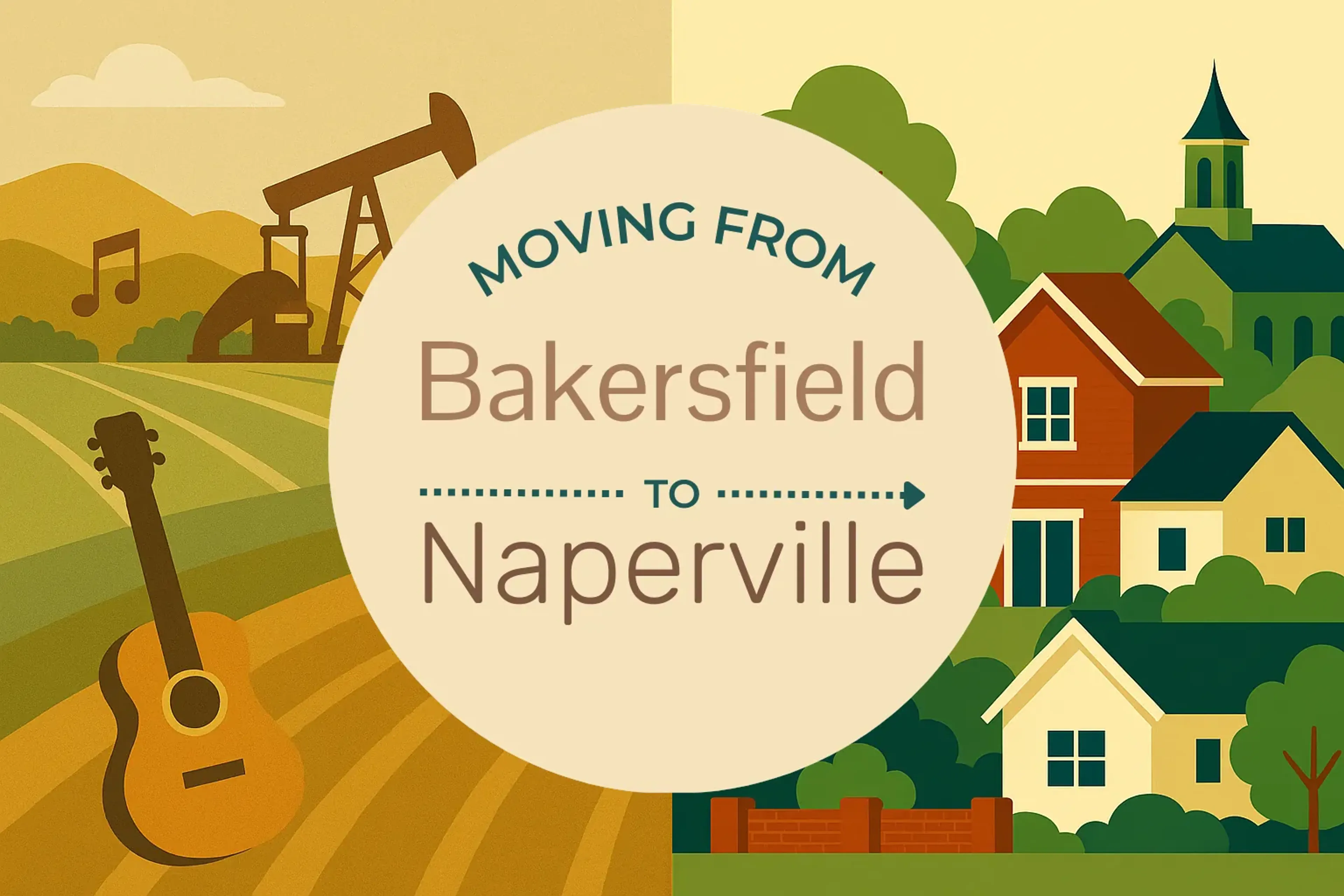 Side-by-side comparison of Bakersfield to Naperville moving companies