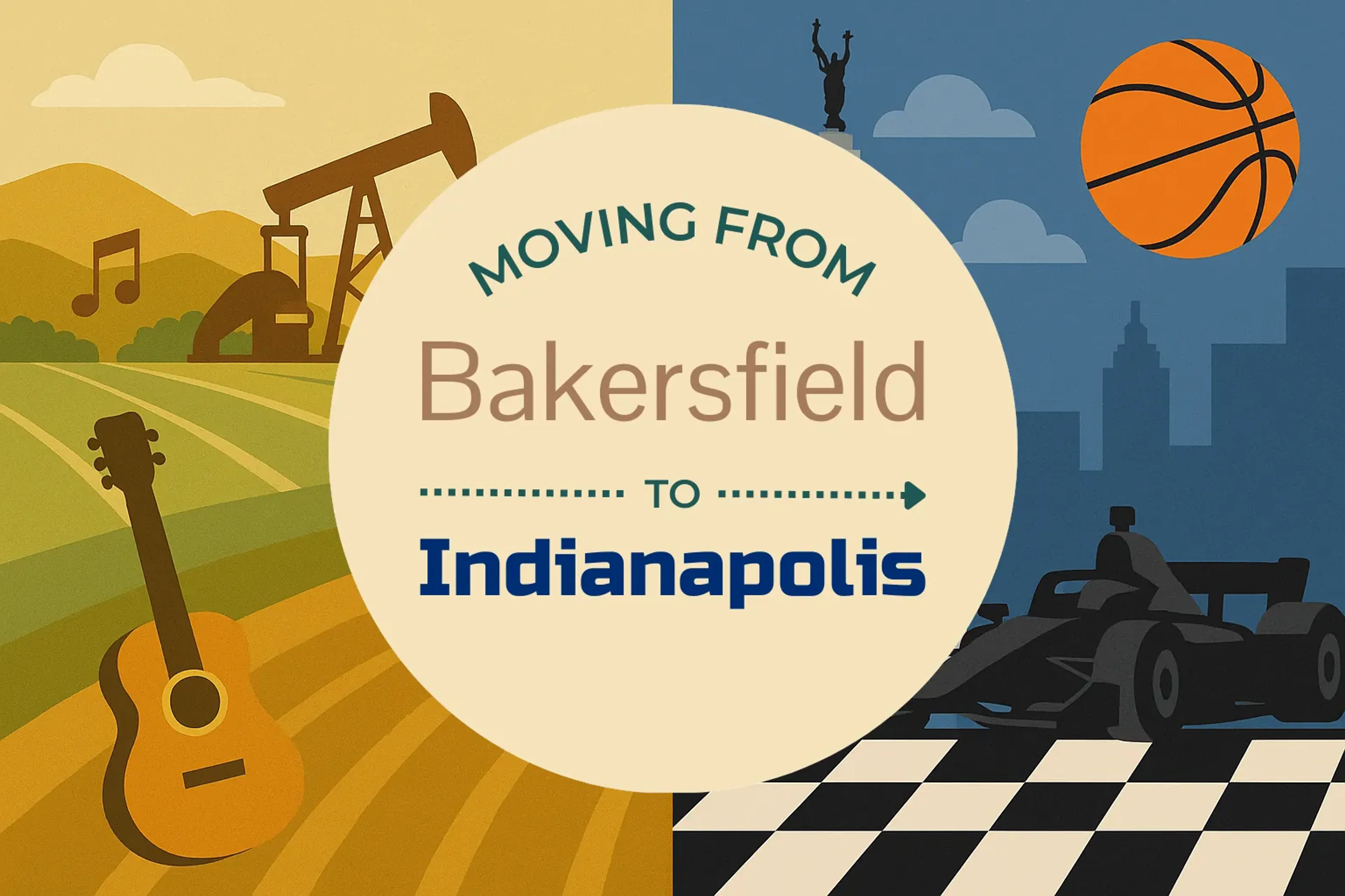 Side-by-side comparison of Bakersfield to Indianapolis moving companies