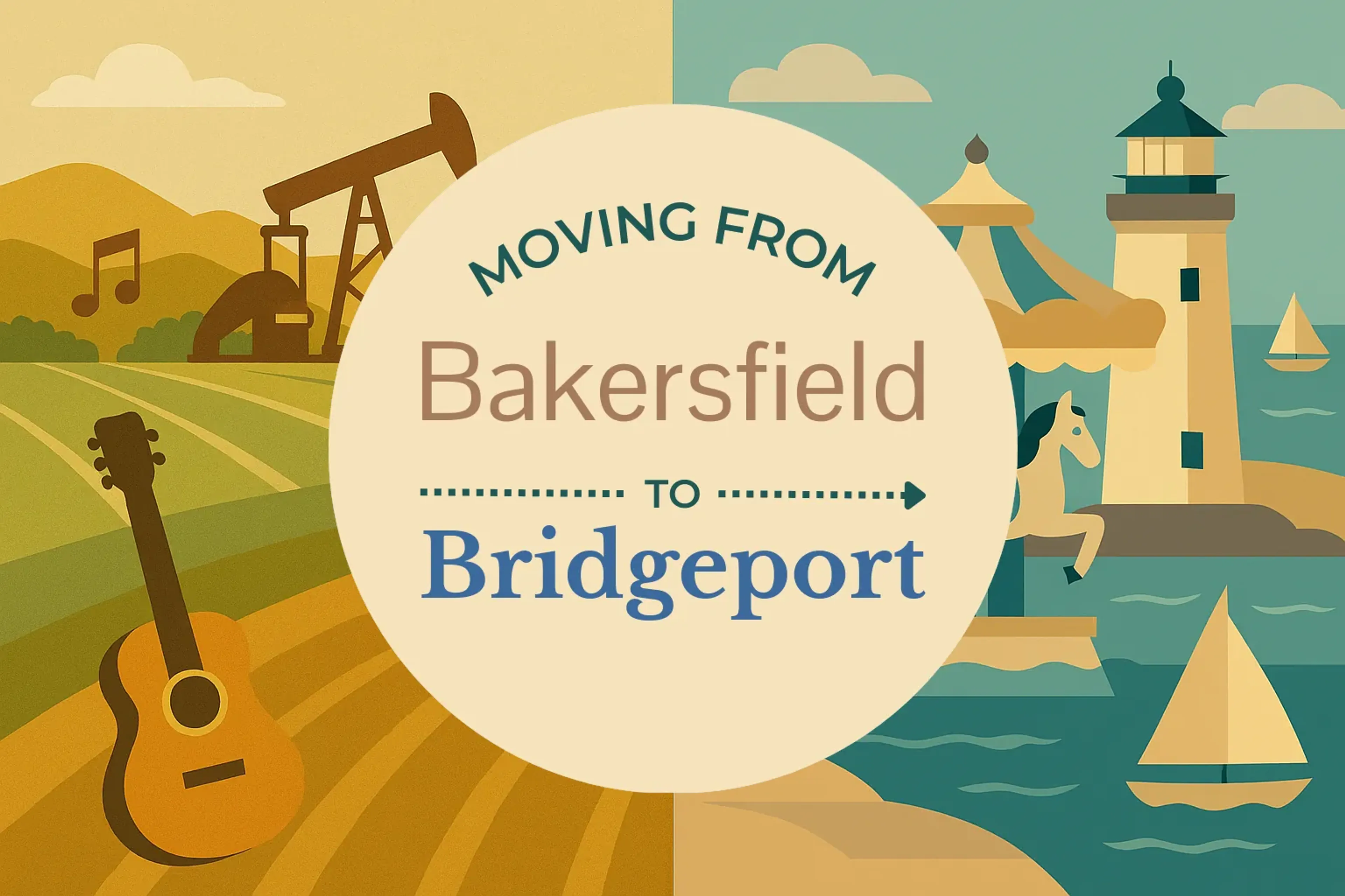 Side-by-side comparison of Bakersfield to Bridgeport moving companies