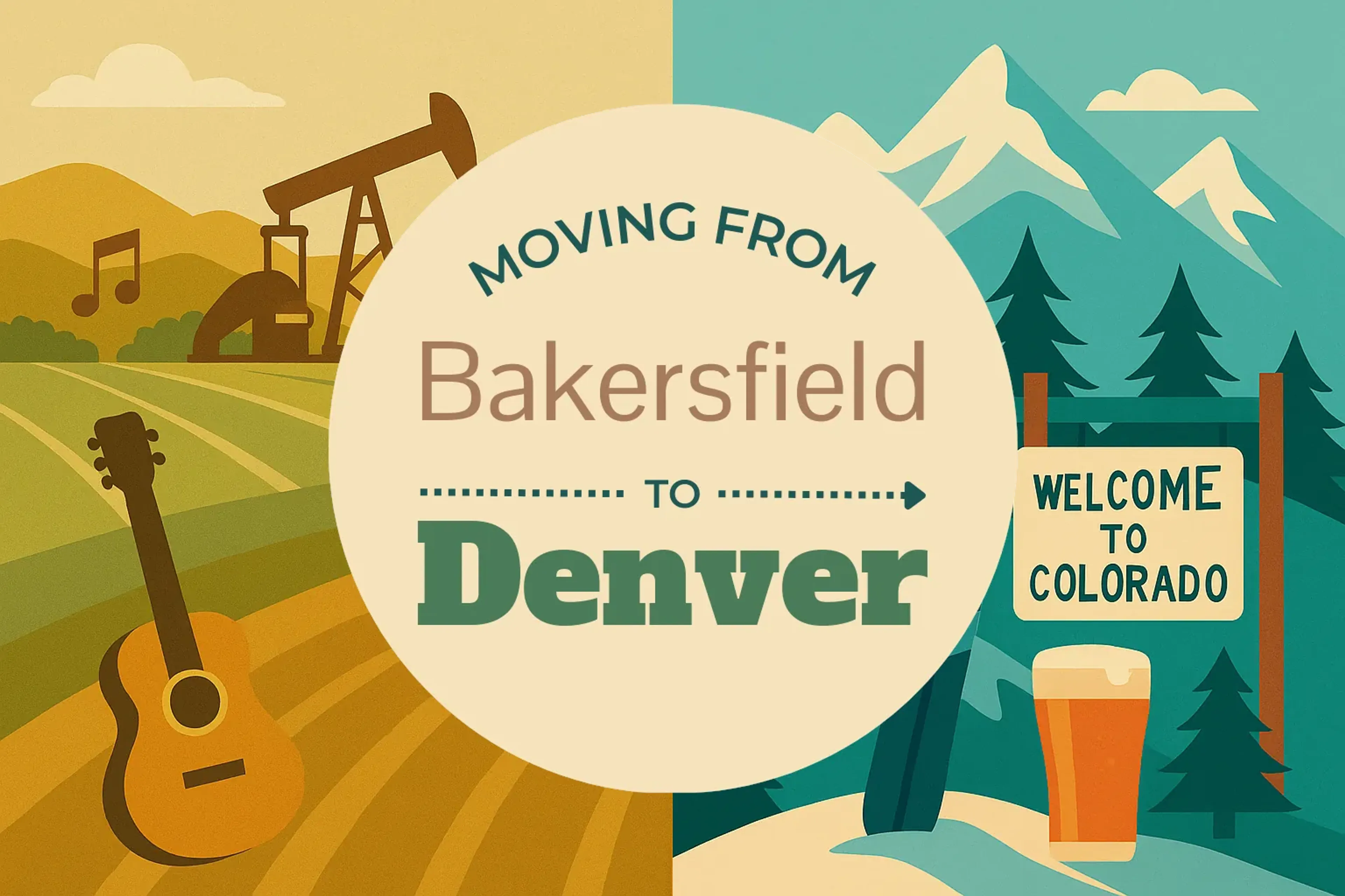 Side-by-side comparison of Bakersfield to Denver moving companies
