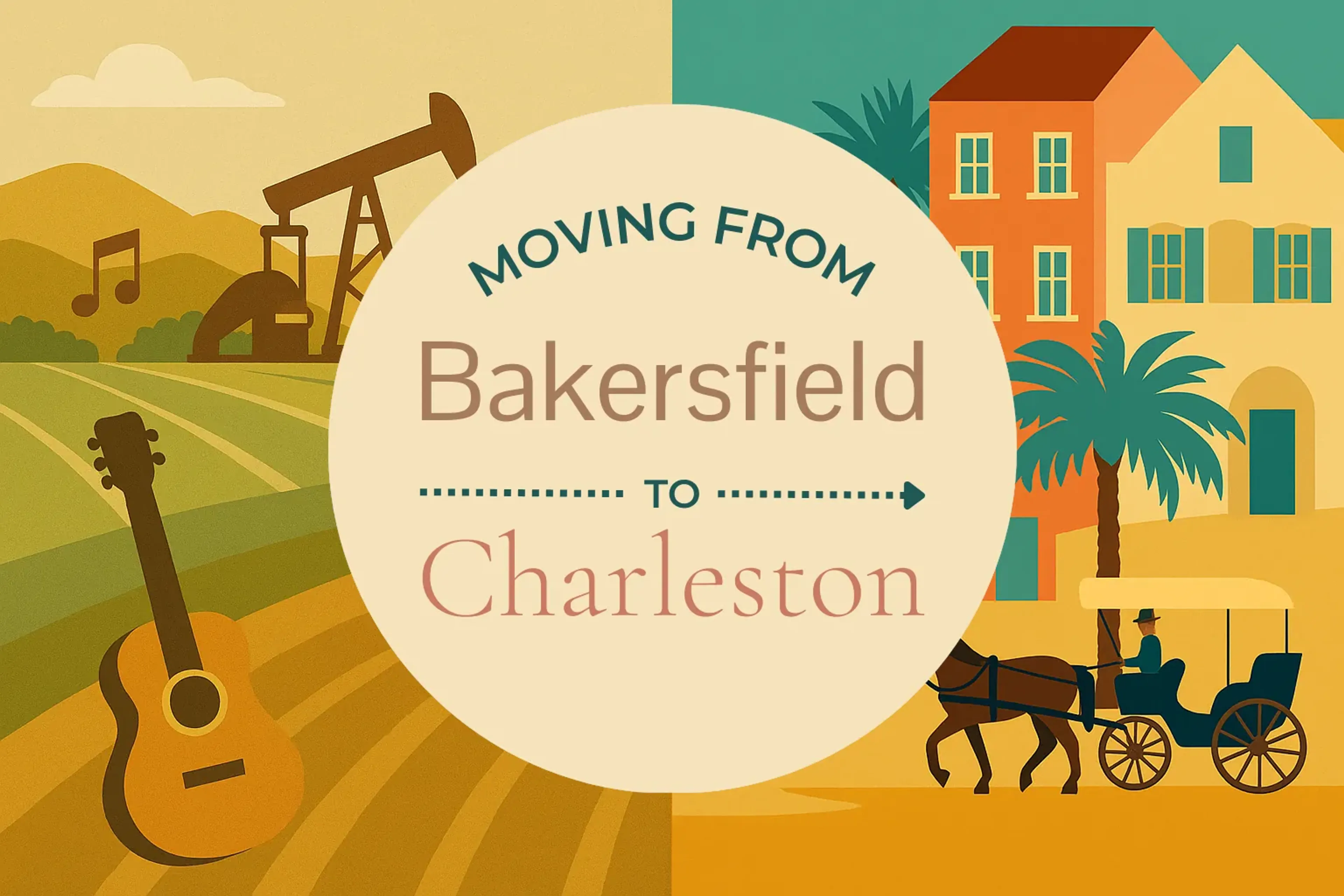 Side-by-side comparison of Bakersfield to Charleston moving companies