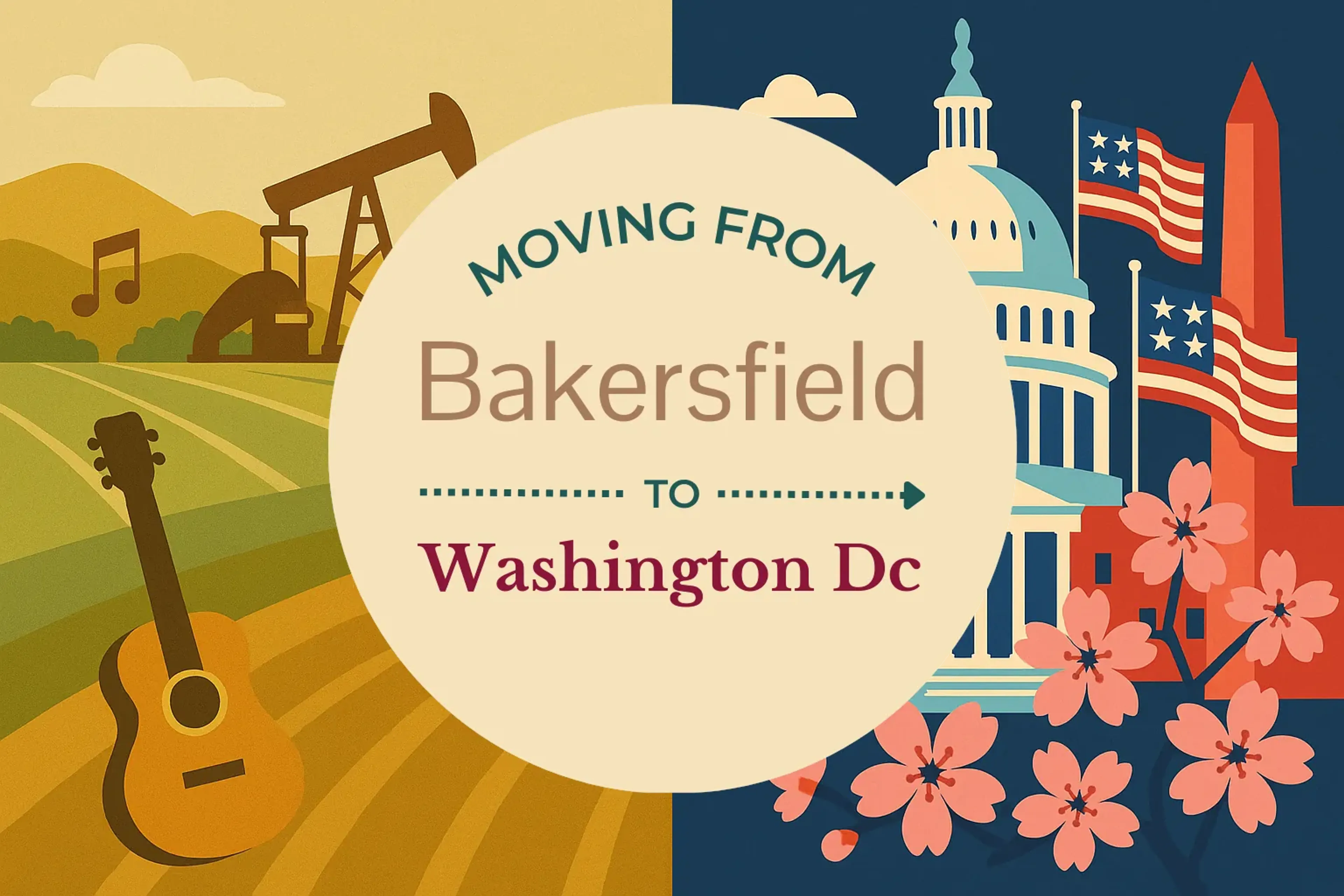 Side-by-side comparison of Bakersfield to Washington DC moving companies