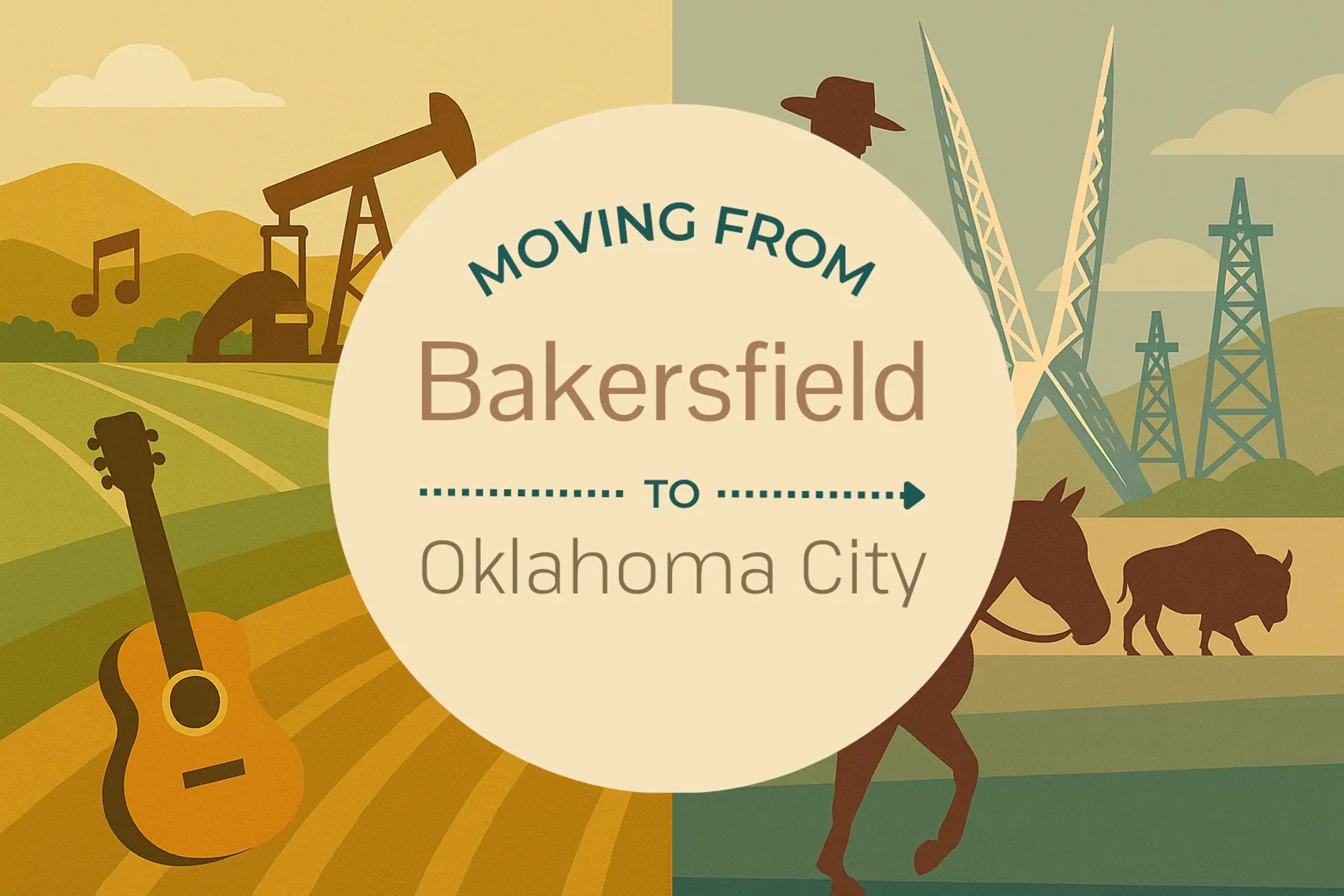 Side-by-side comparison of Bakersfield to Oklahoma City moving companies