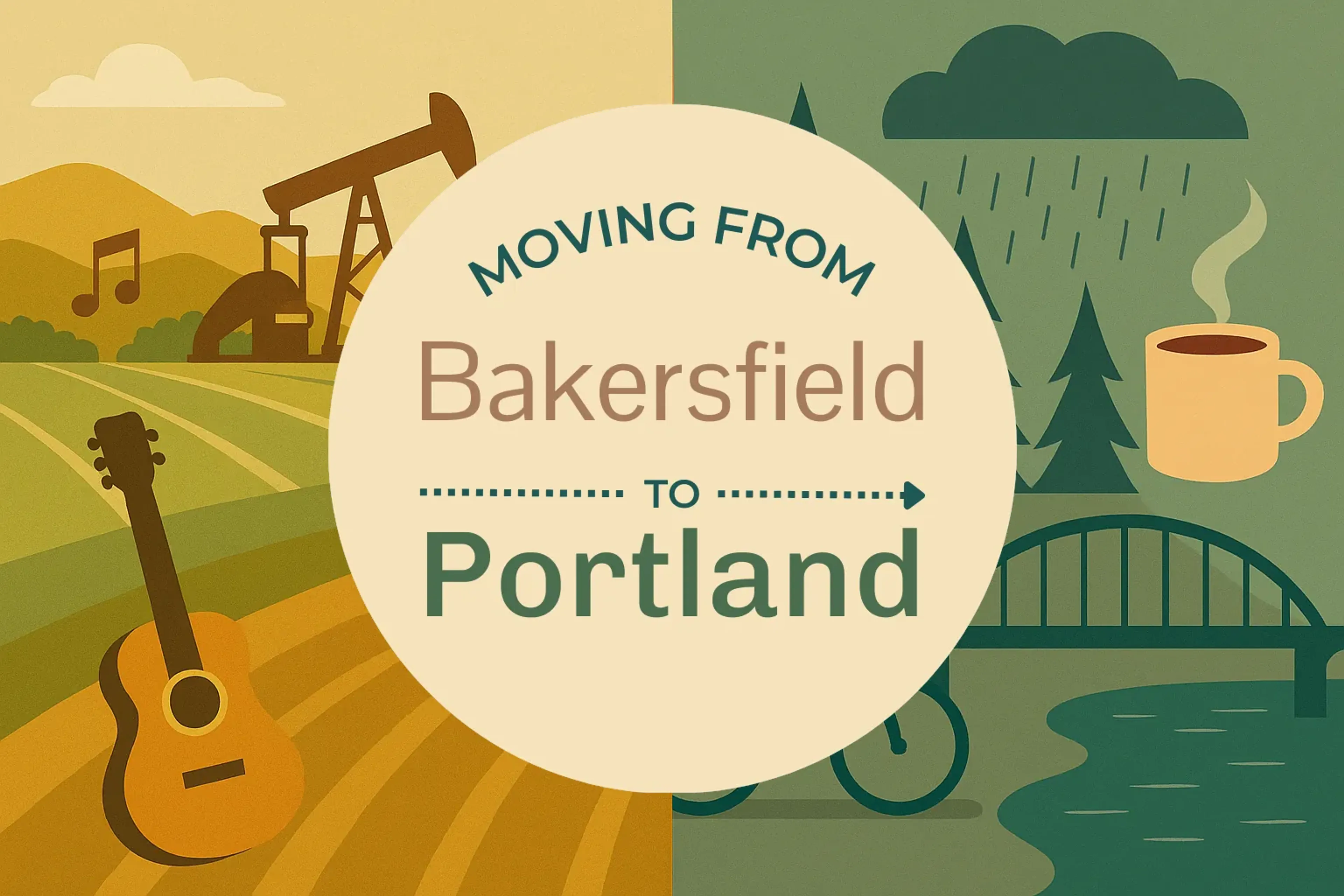 Side-by-side comparison of Bakersfield to Portland moving companies