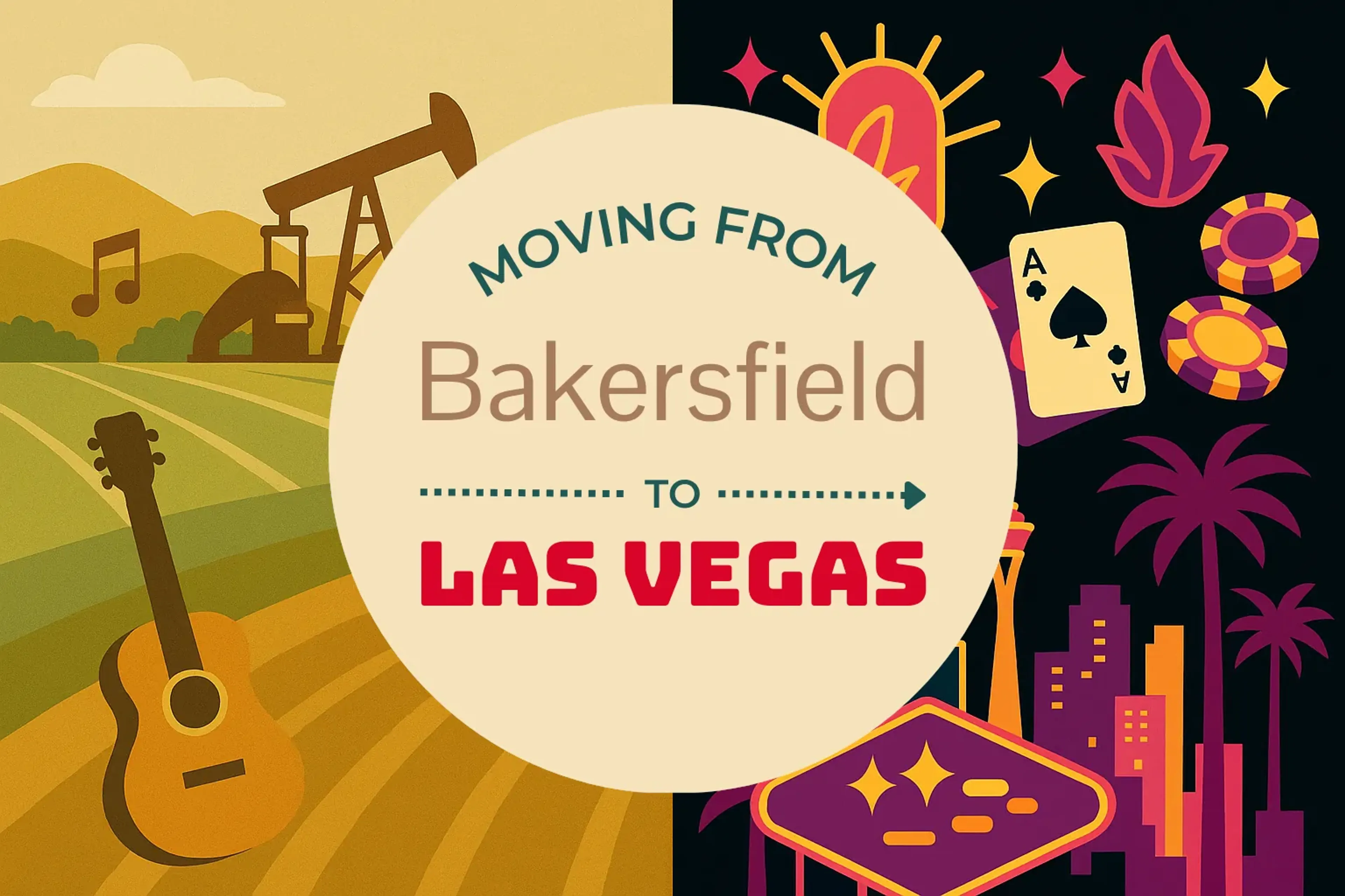 Side-by-side comparison of Bakersfield to Las Vegas moving companies