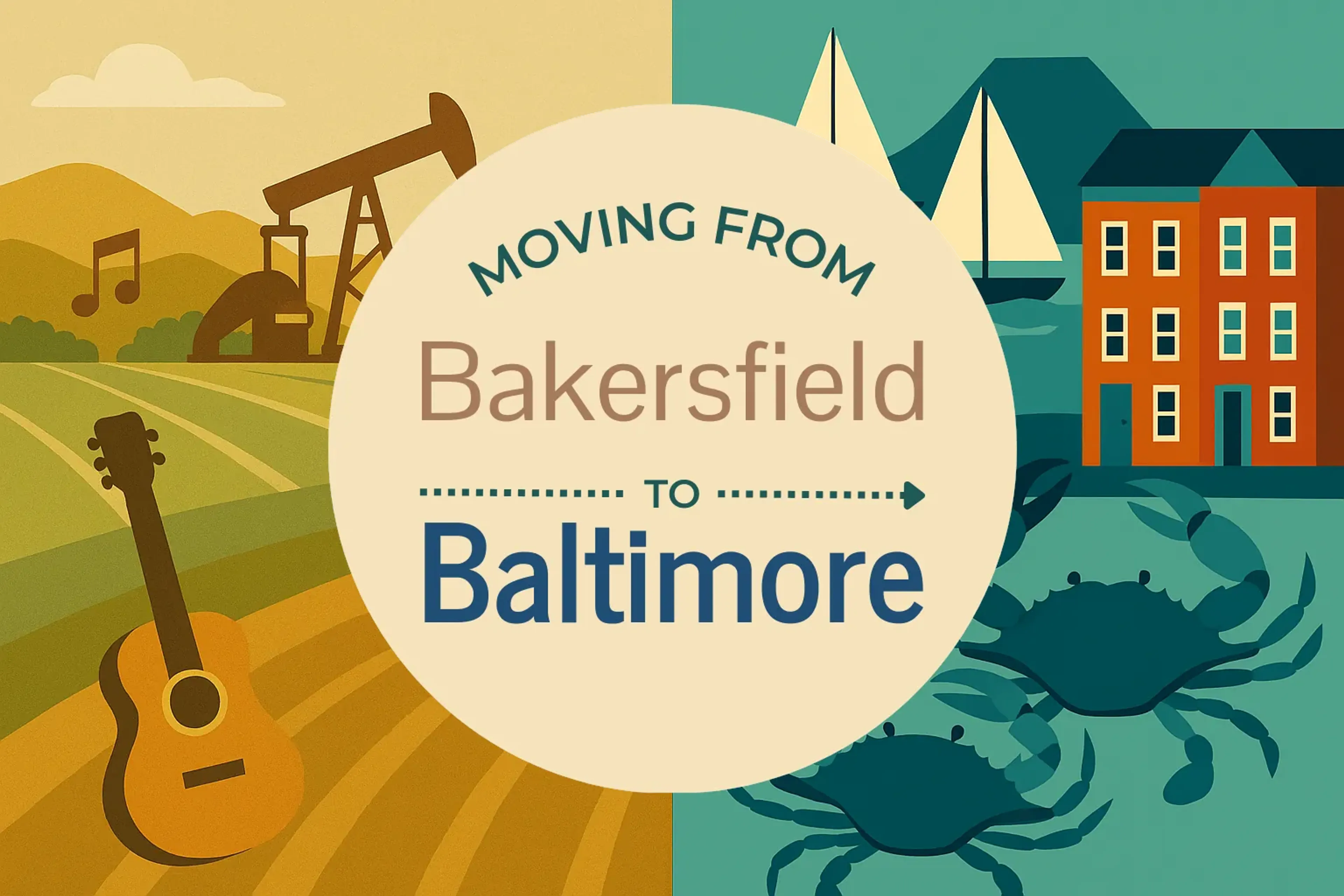 Side-by-side comparison of Bakersfield to Baltimore moving companies