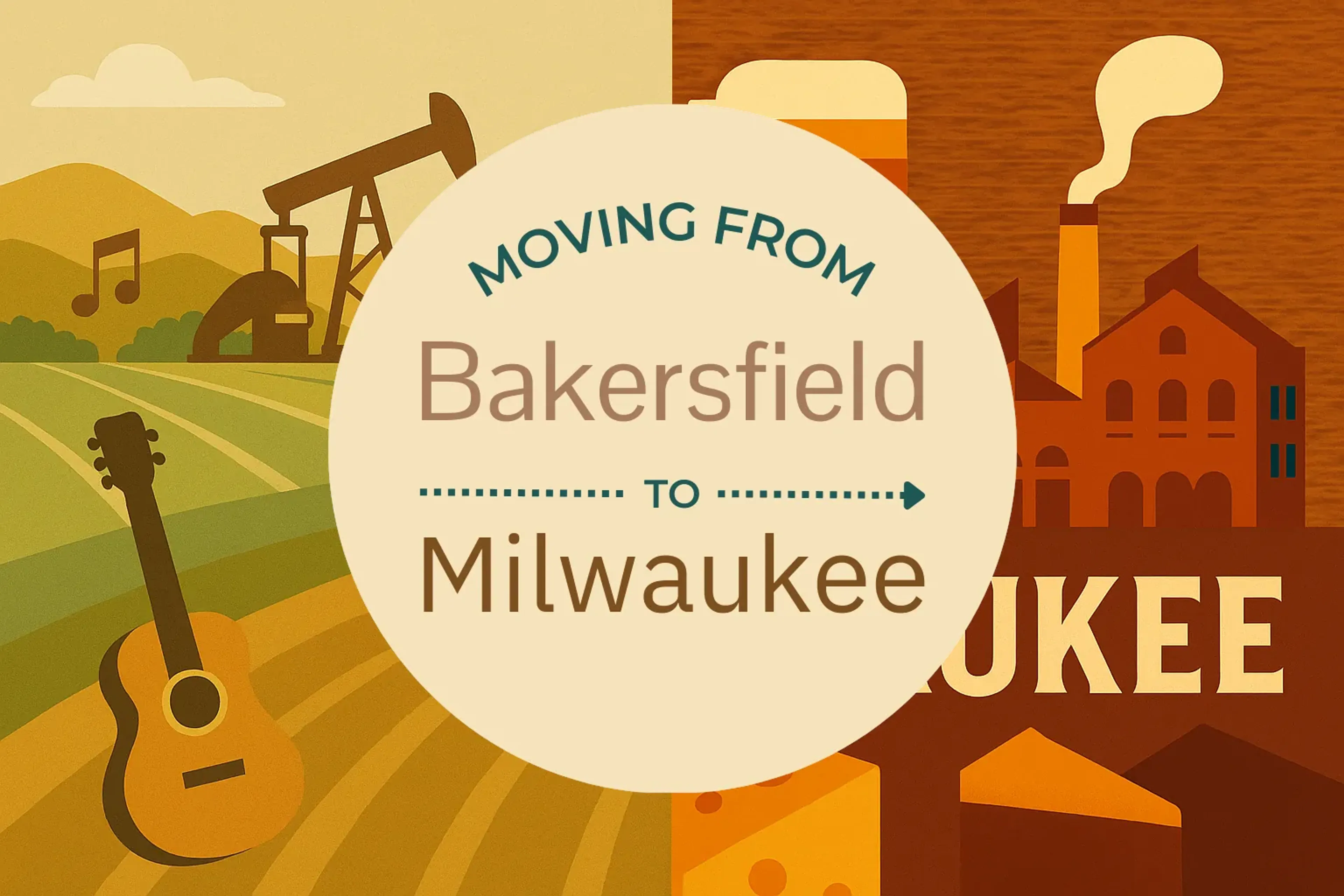 Side-by-side comparison of Bakersfield to Milwaukee moving companies