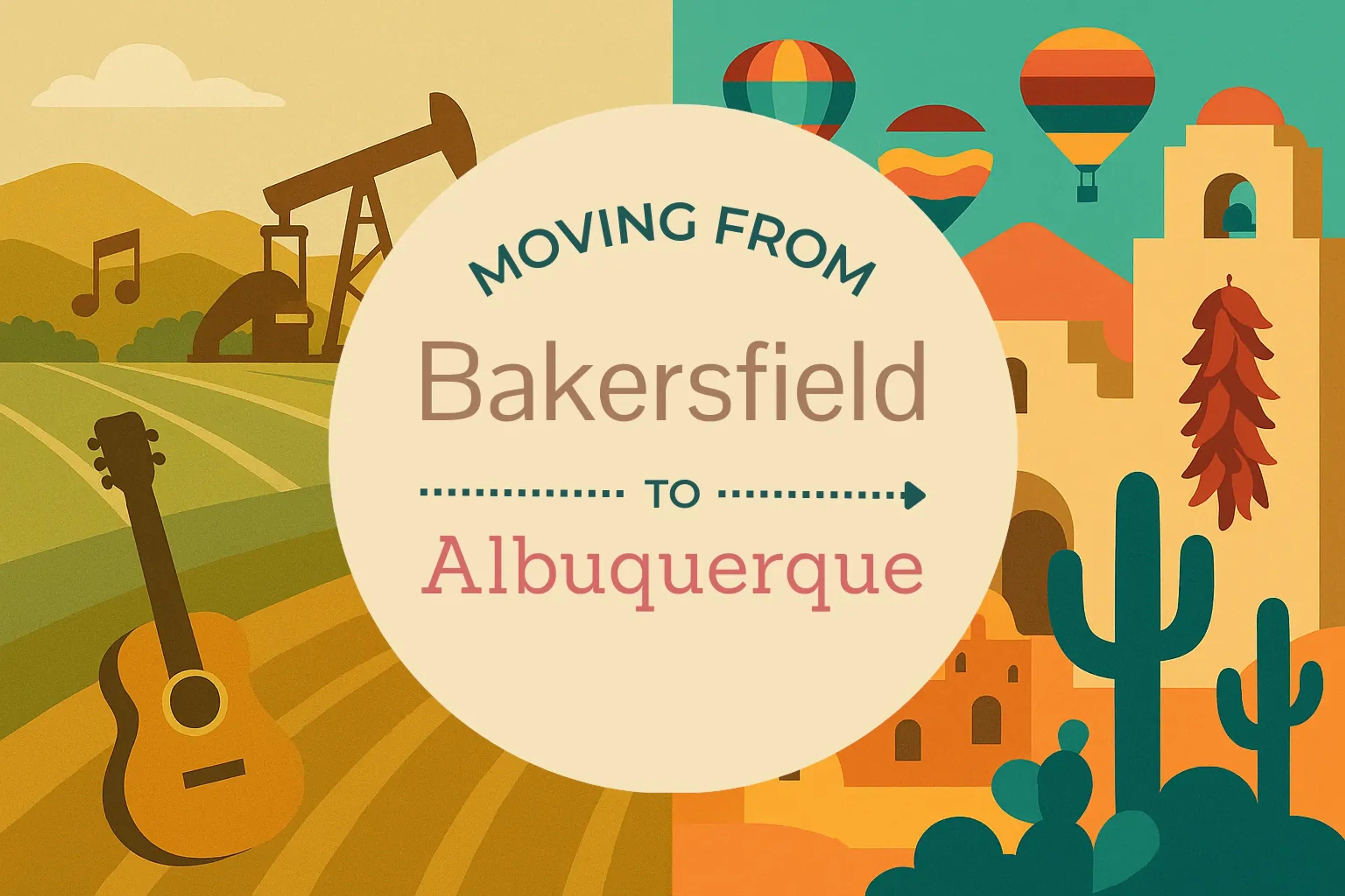 Side-by-side comparison of Bakersfield to Albuquerque moving companies