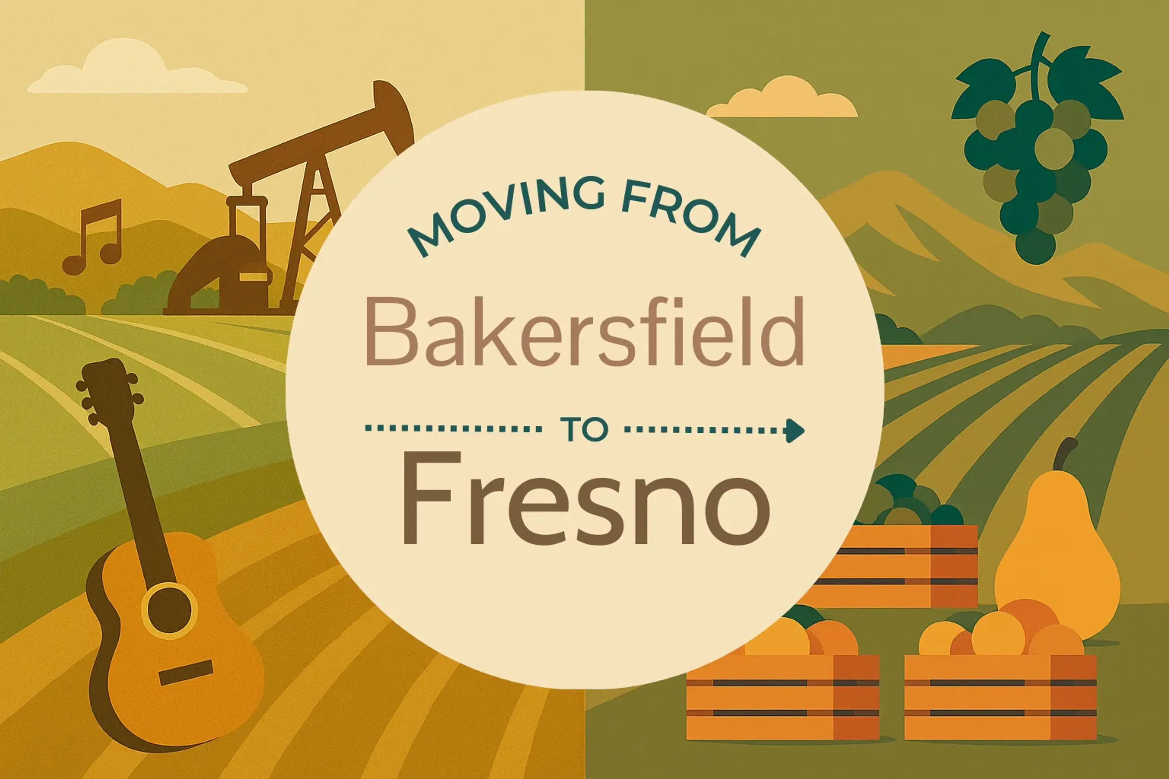 Side-by-side comparison of Bakersfield to Fresno moving companies