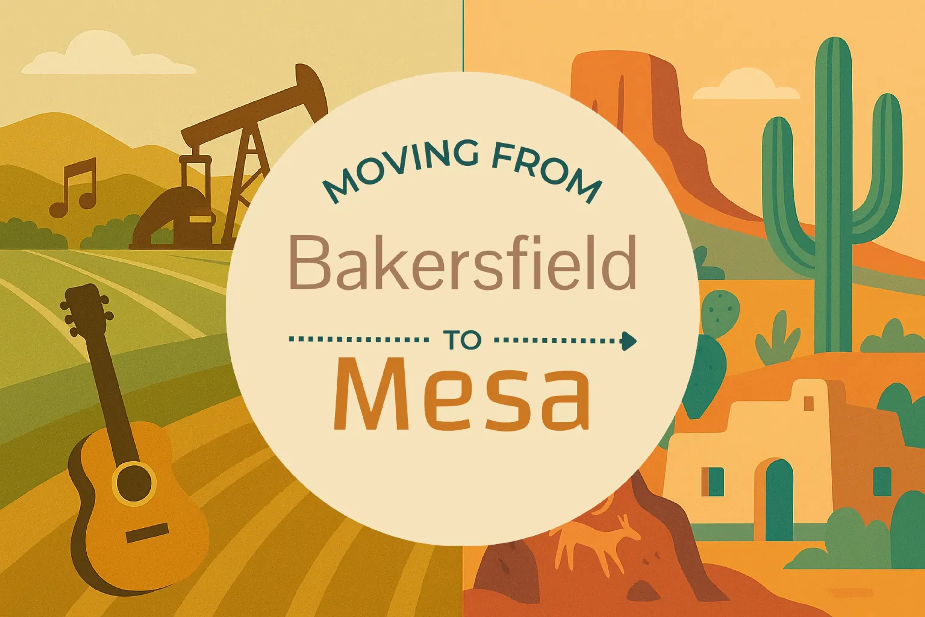 Side-by-side comparison of Bakersfield to Mesa moving companies