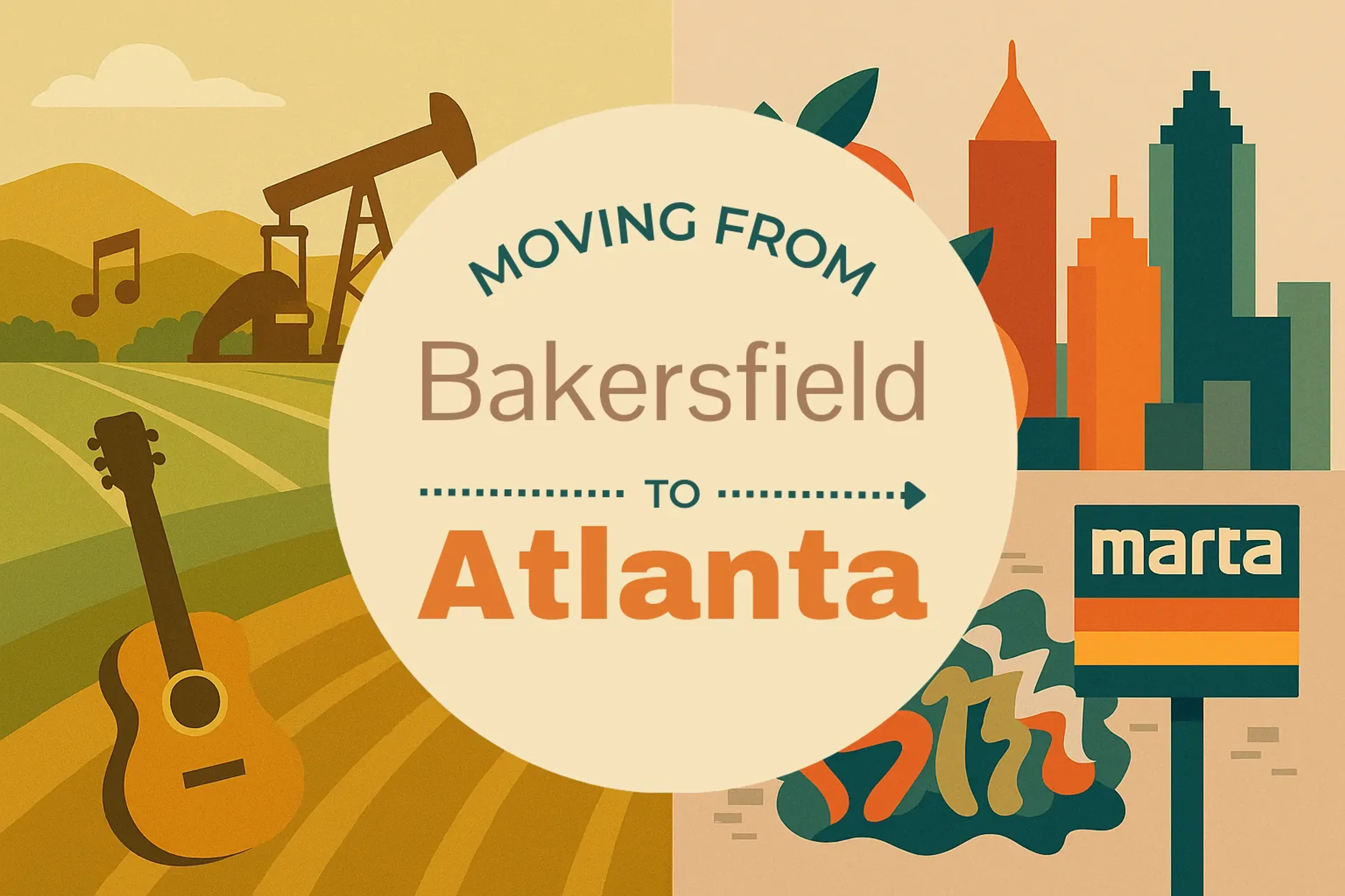 Side-by-side comparison of Bakersfield to Atlanta moving companies
