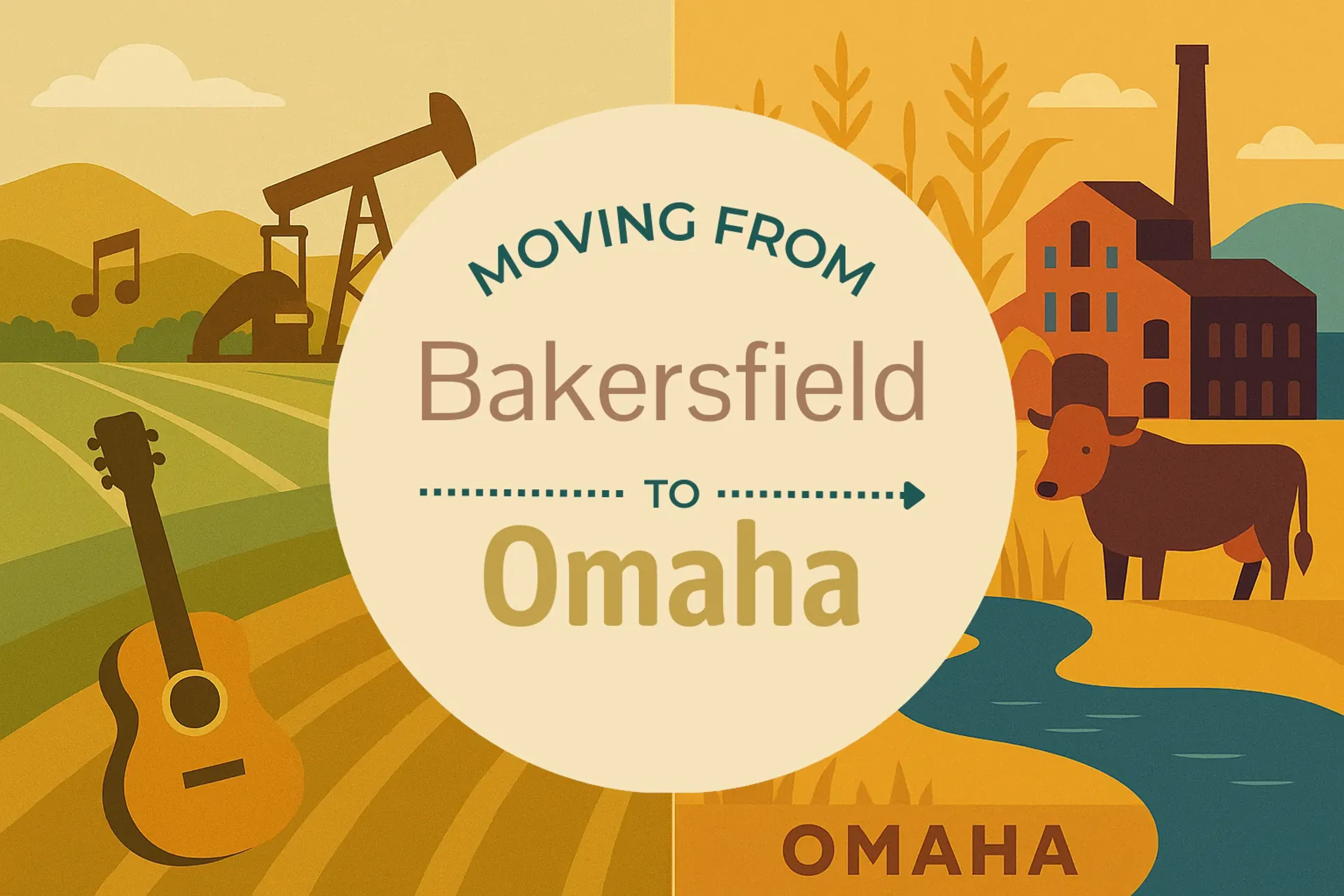 Side-by-side comparison of Bakersfield to Omaha moving companies