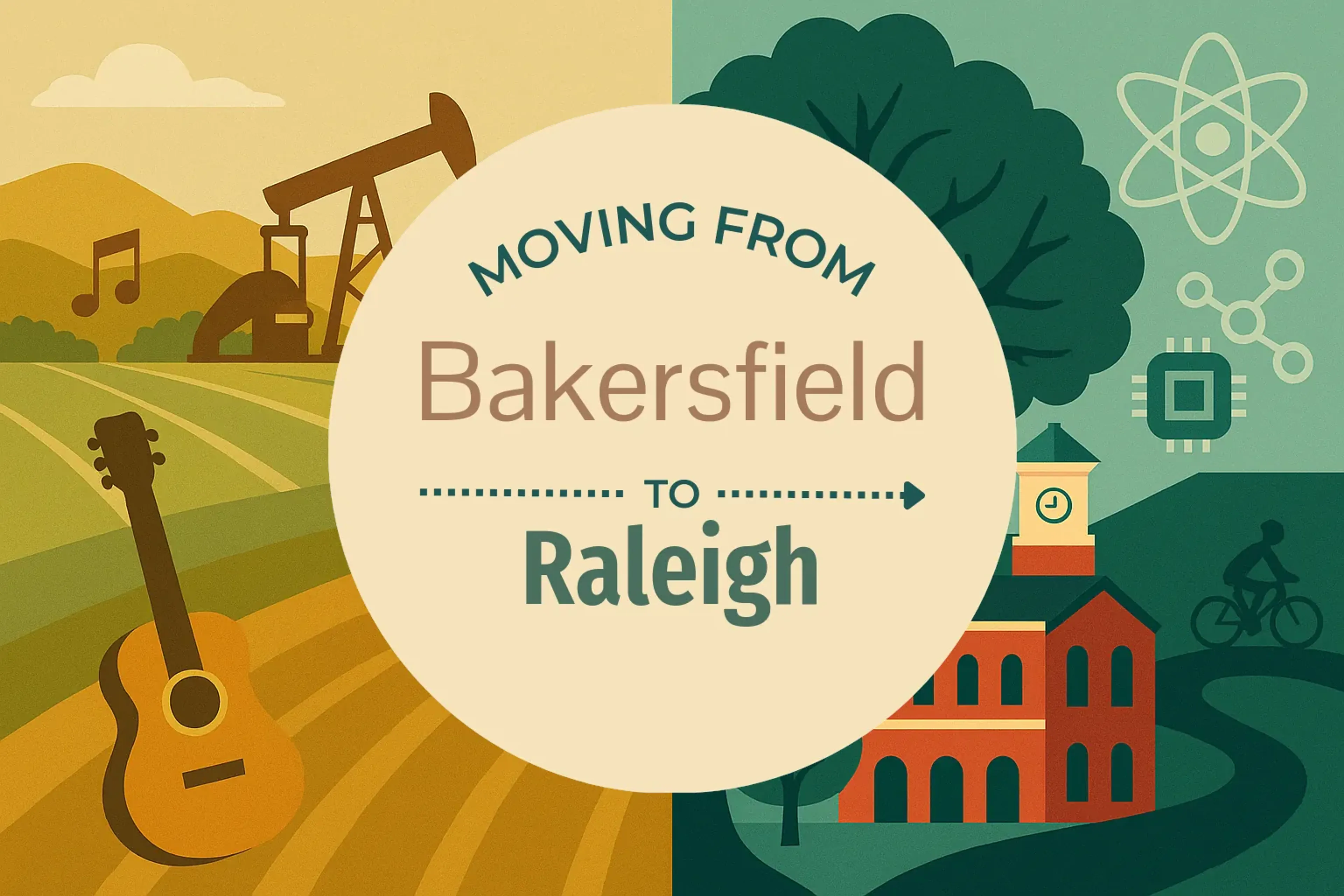 Side-by-side comparison of Bakersfield to Raleigh moving companies
