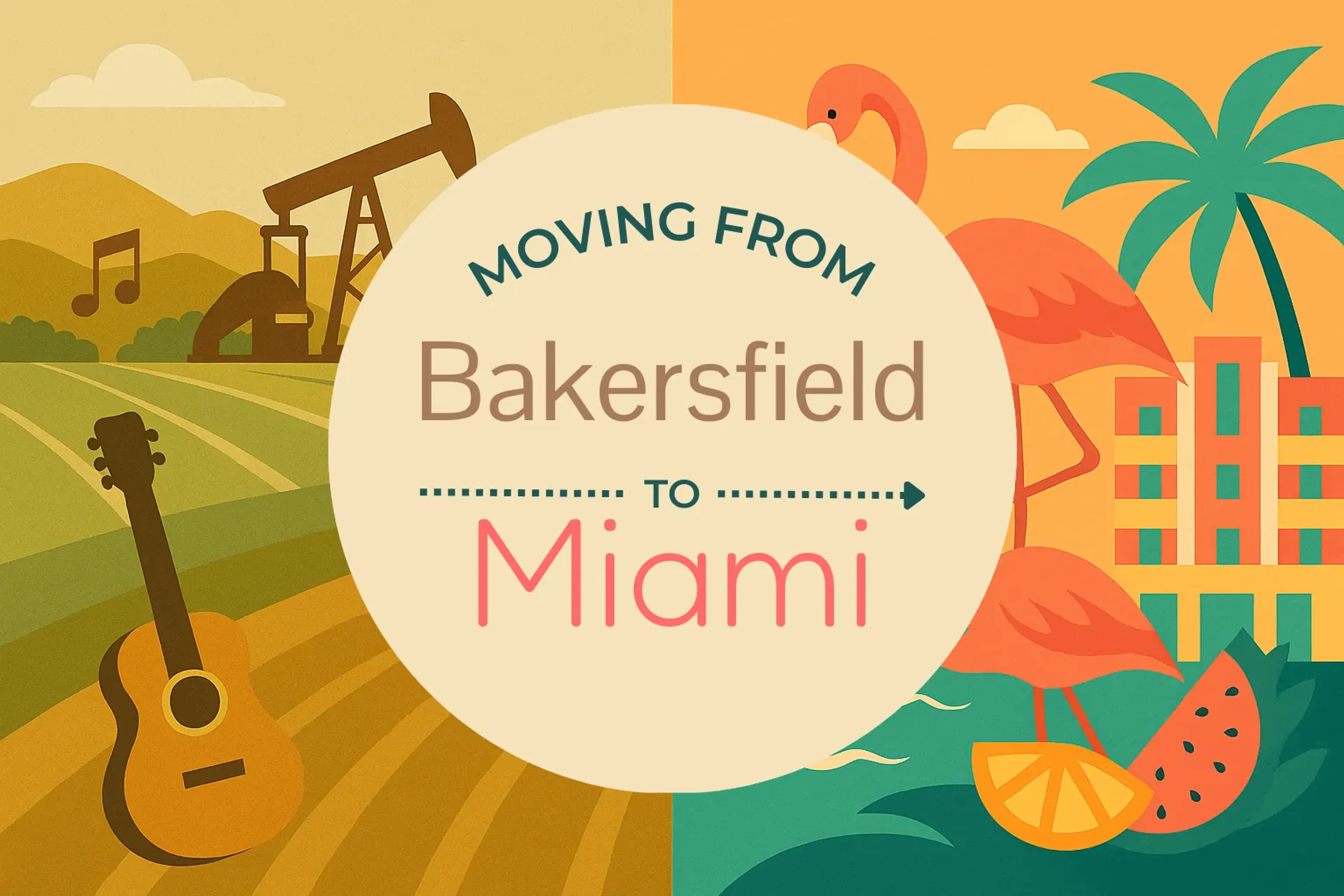 Side-by-side comparison of Bakersfield to Miami moving companies