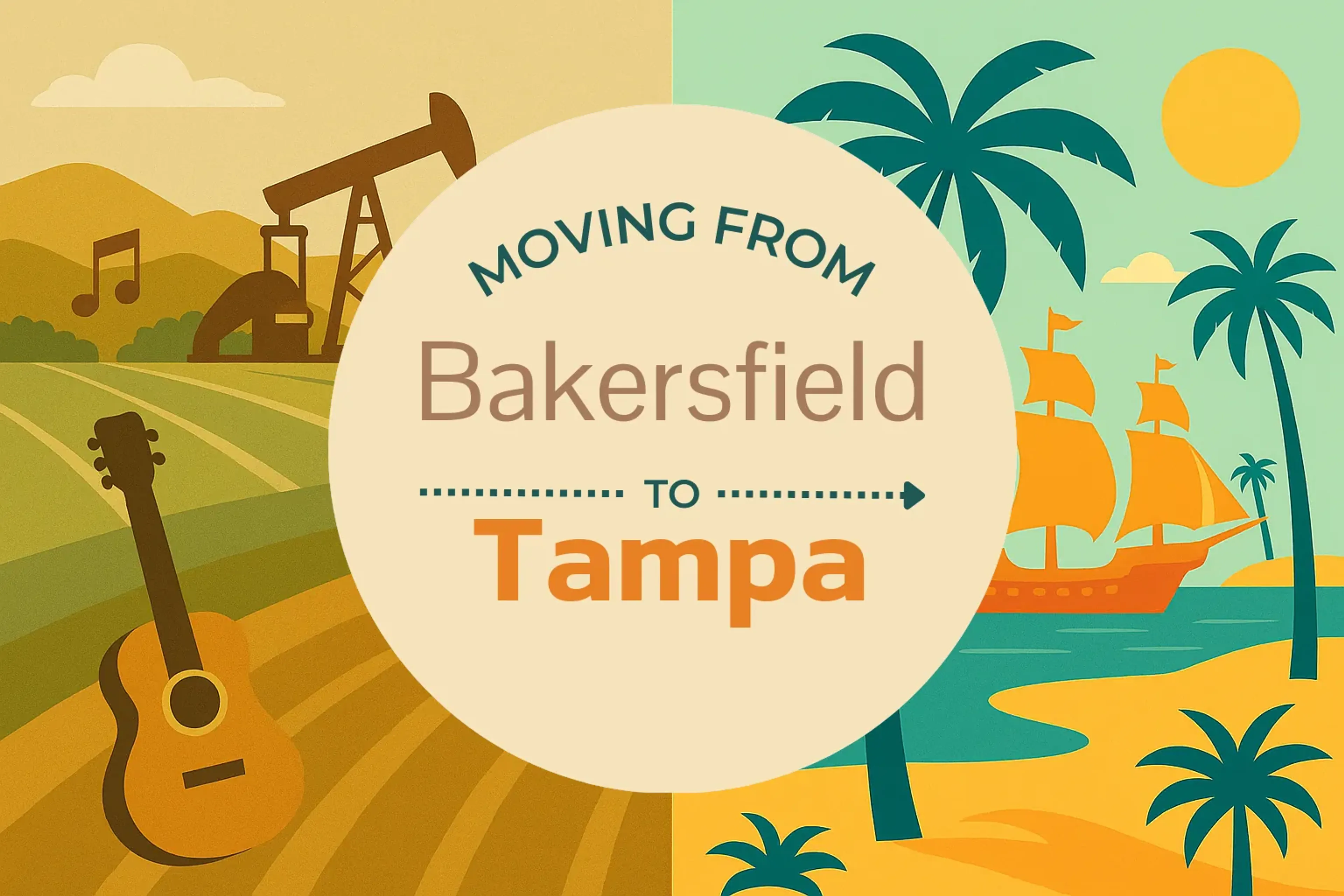 Side-by-side comparison of Bakersfield to Tampa moving companies