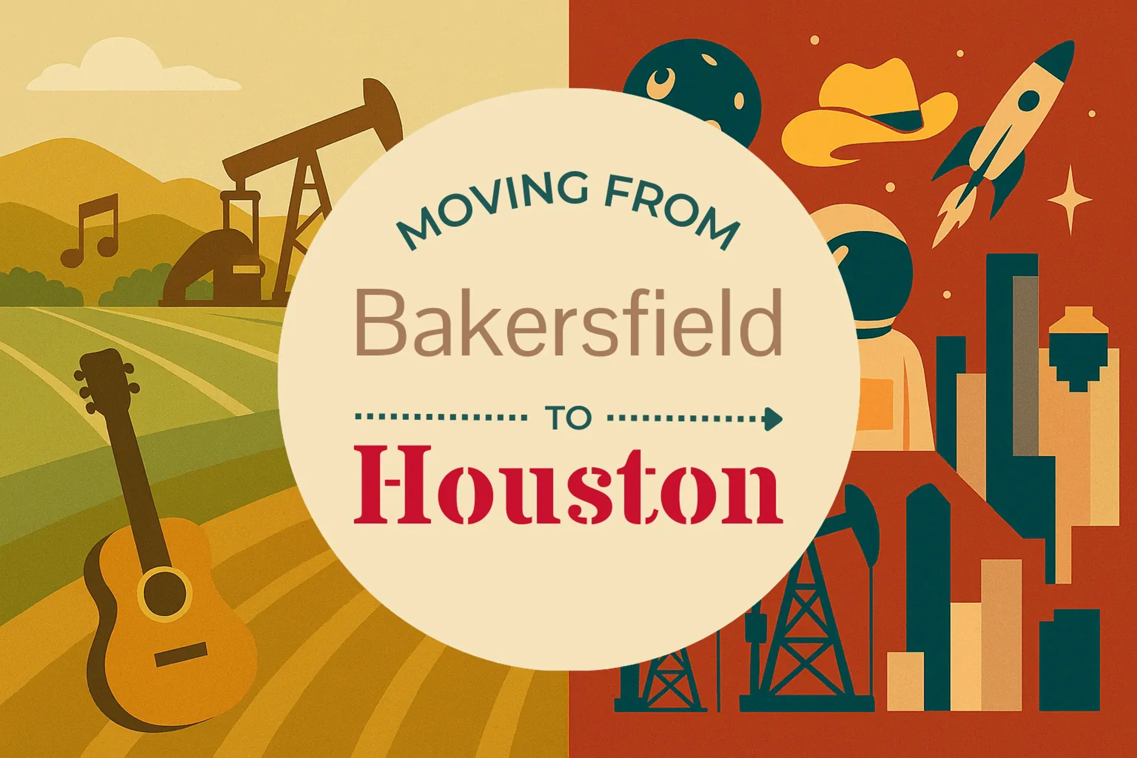 Side-by-side comparison of Bakersfield to Houston moving companies