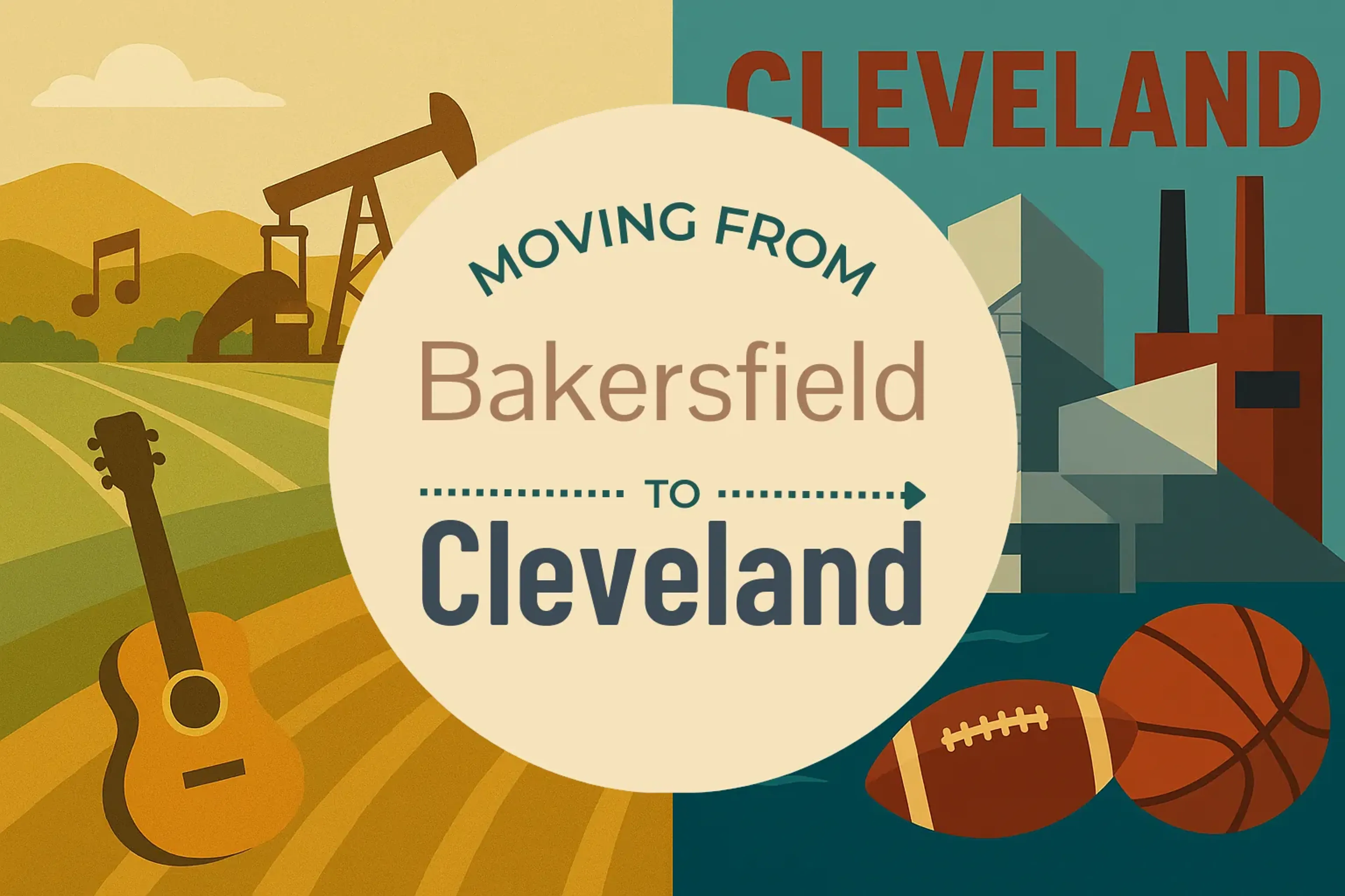 Side-by-side comparison of Bakersfield to Cleveland moving companies