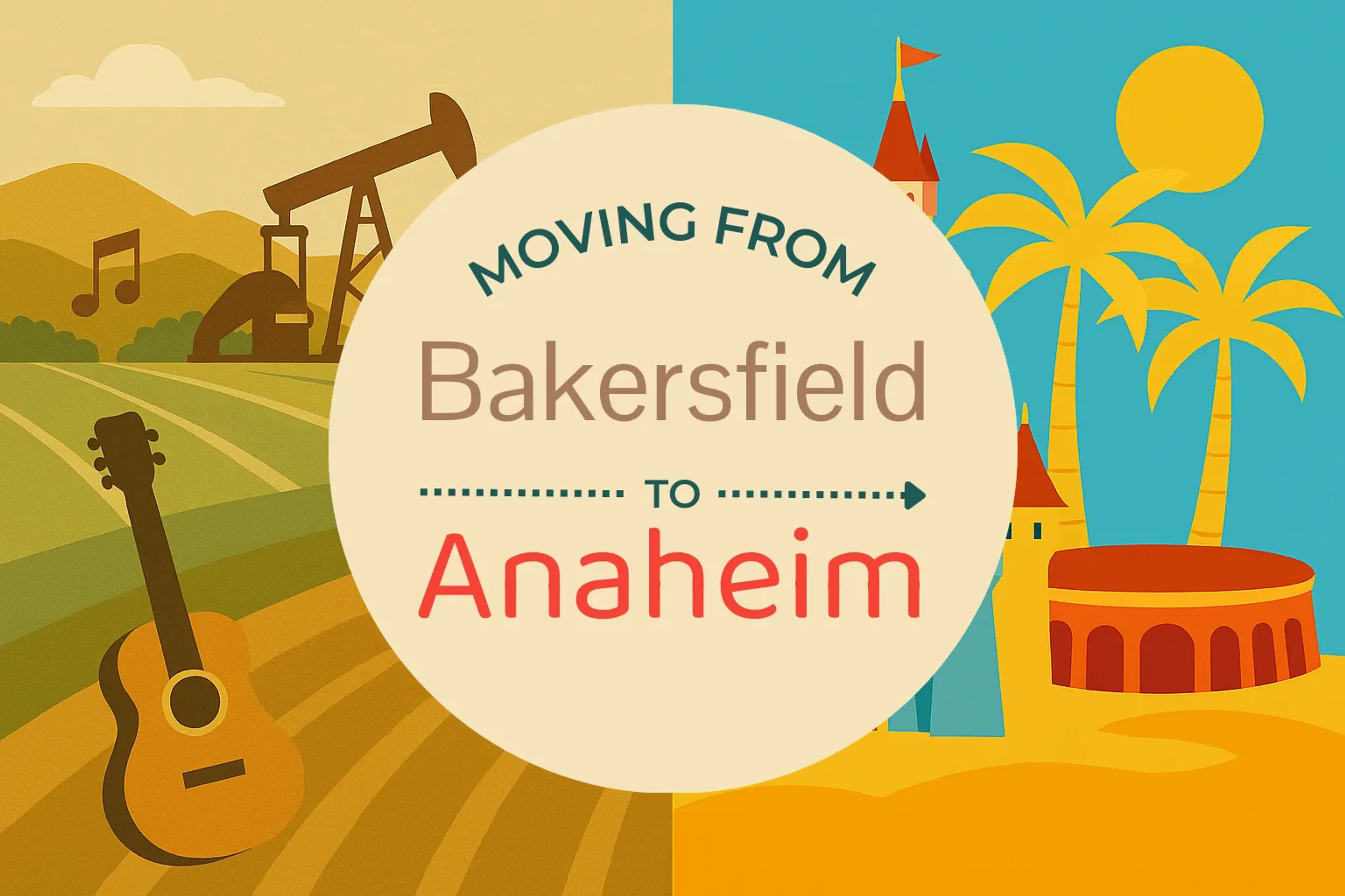 Side-by-side comparison of Bakersfield to Anaheim moving companies