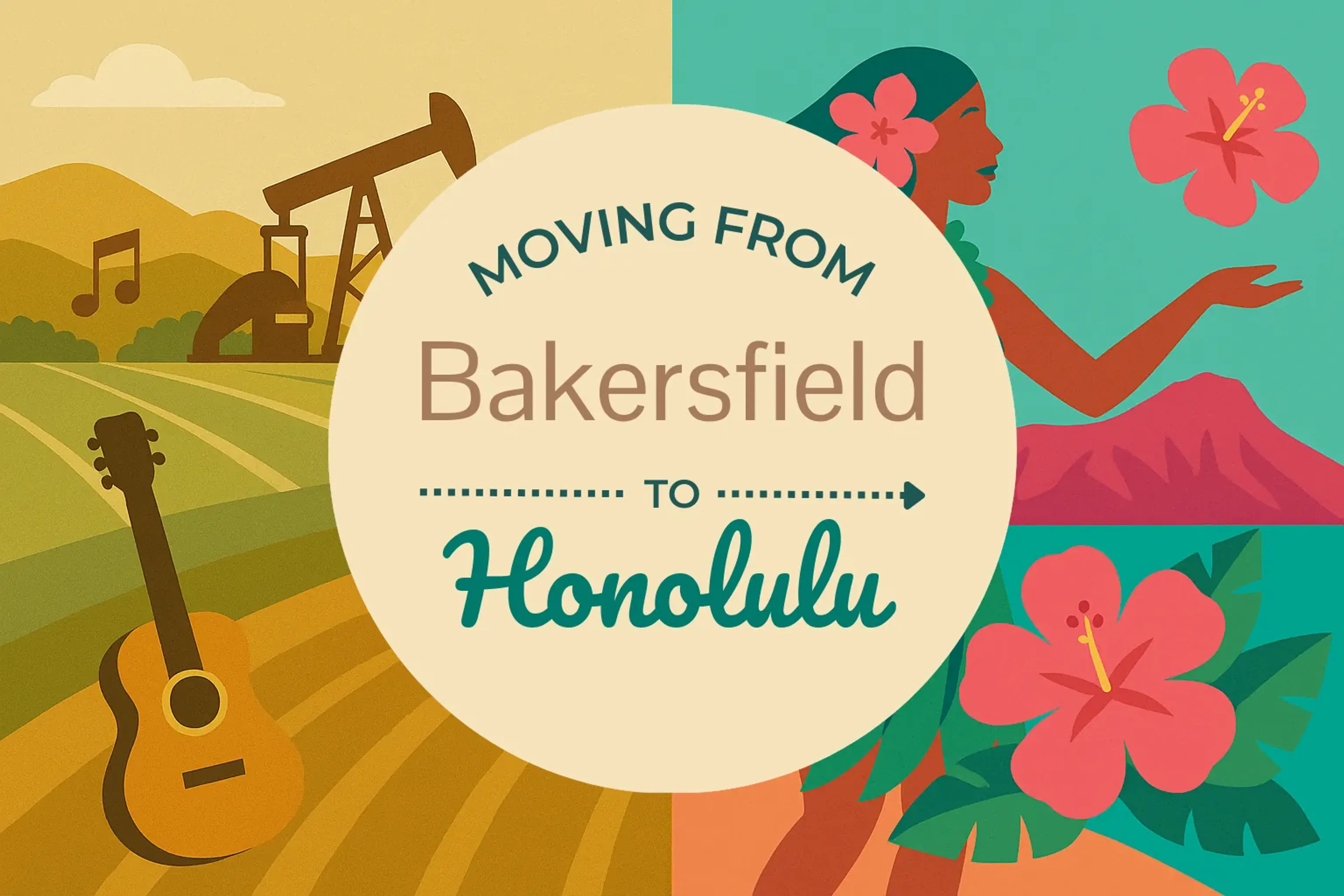Side-by-side comparison of Bakersfield to Honolulu moving companies