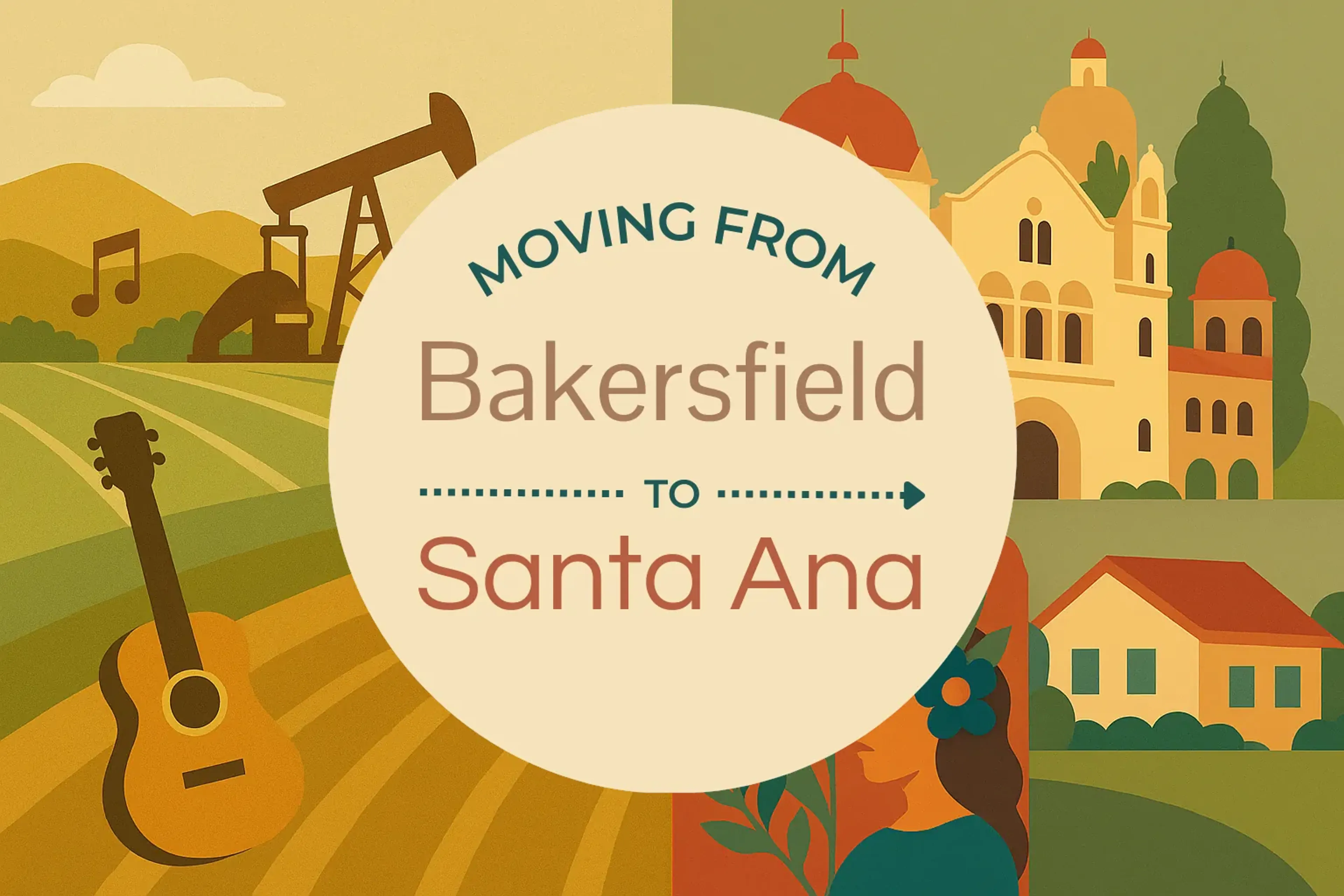 Side-by-side comparison of Bakersfield to Santa Ana moving companies
