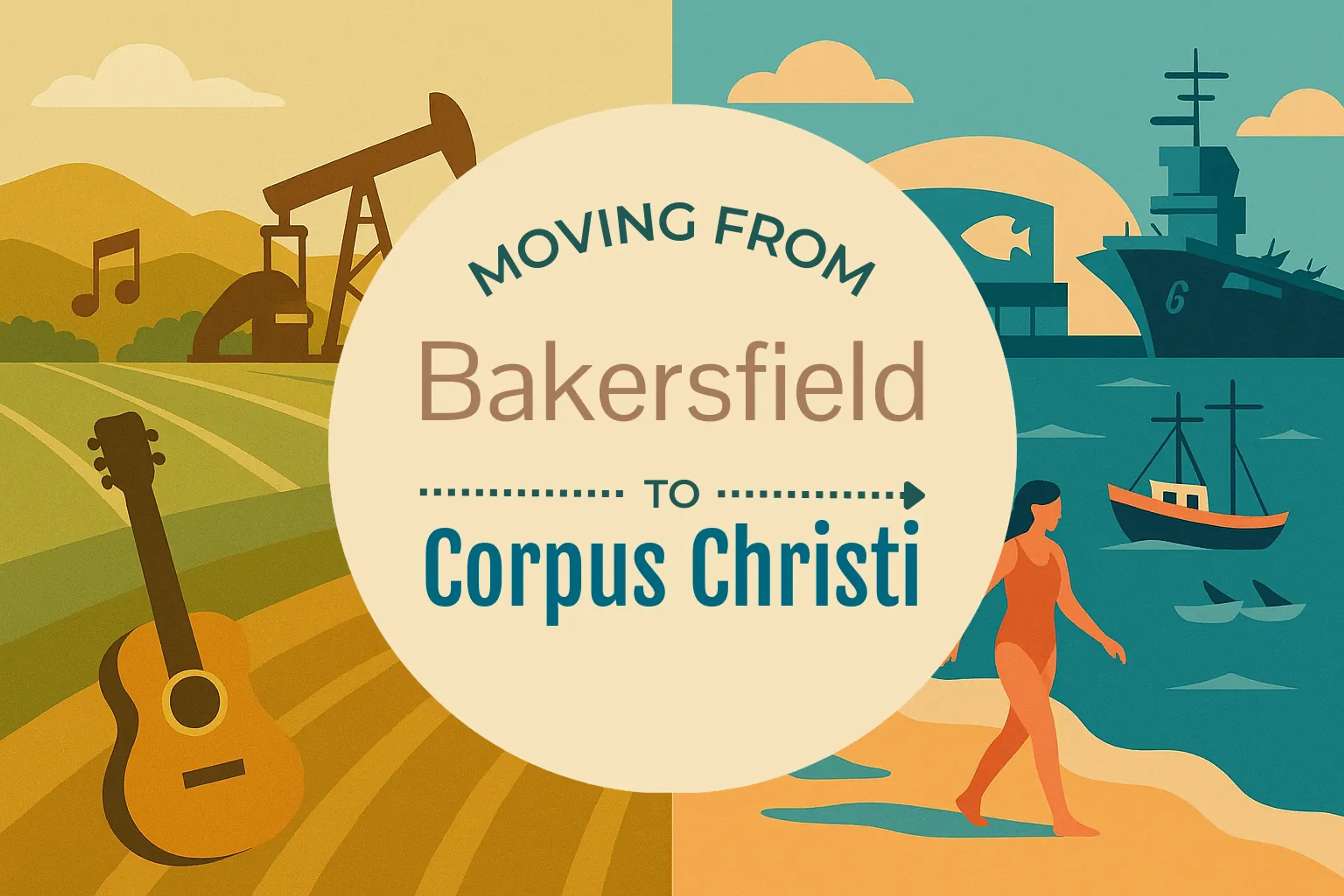Side-by-side comparison of Bakersfield to Corpus Christi moving companies